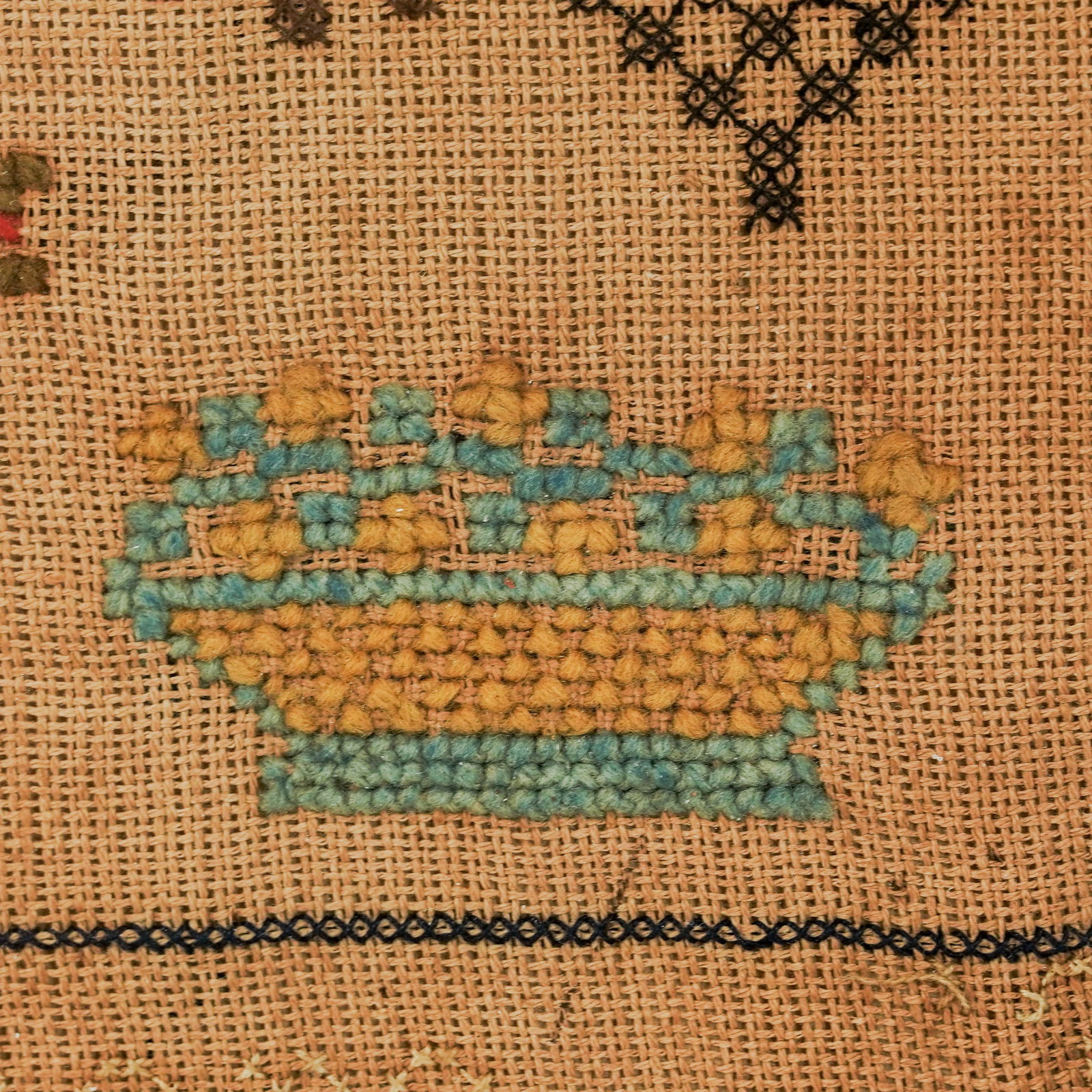 19th Cent. American Needlework Sampler - 7