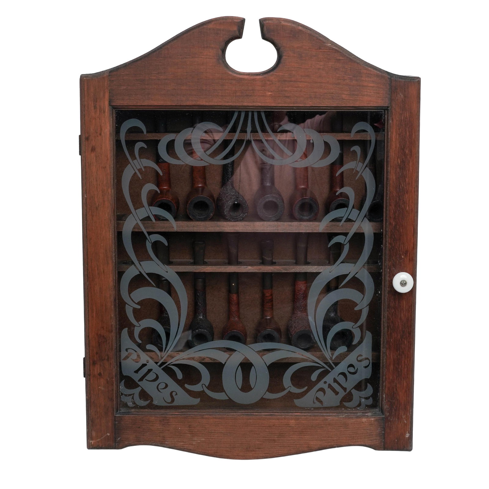Vintage Tobacco Pipe Collection in Wood Display (1 of 6)
