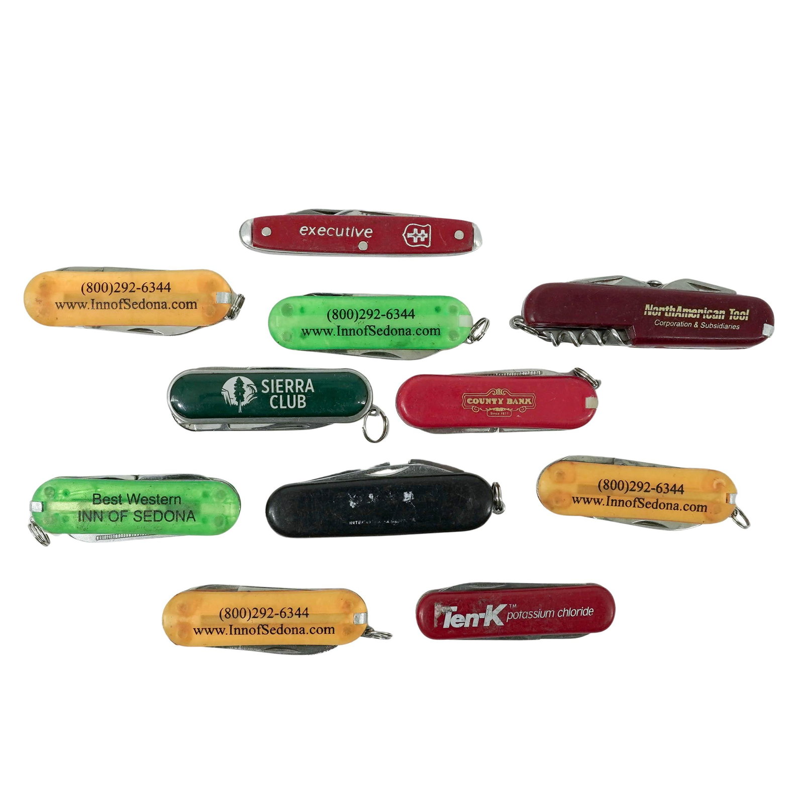 (11 pc) Grouping of Stainless Advertising Pocket Knives (1 of 7)