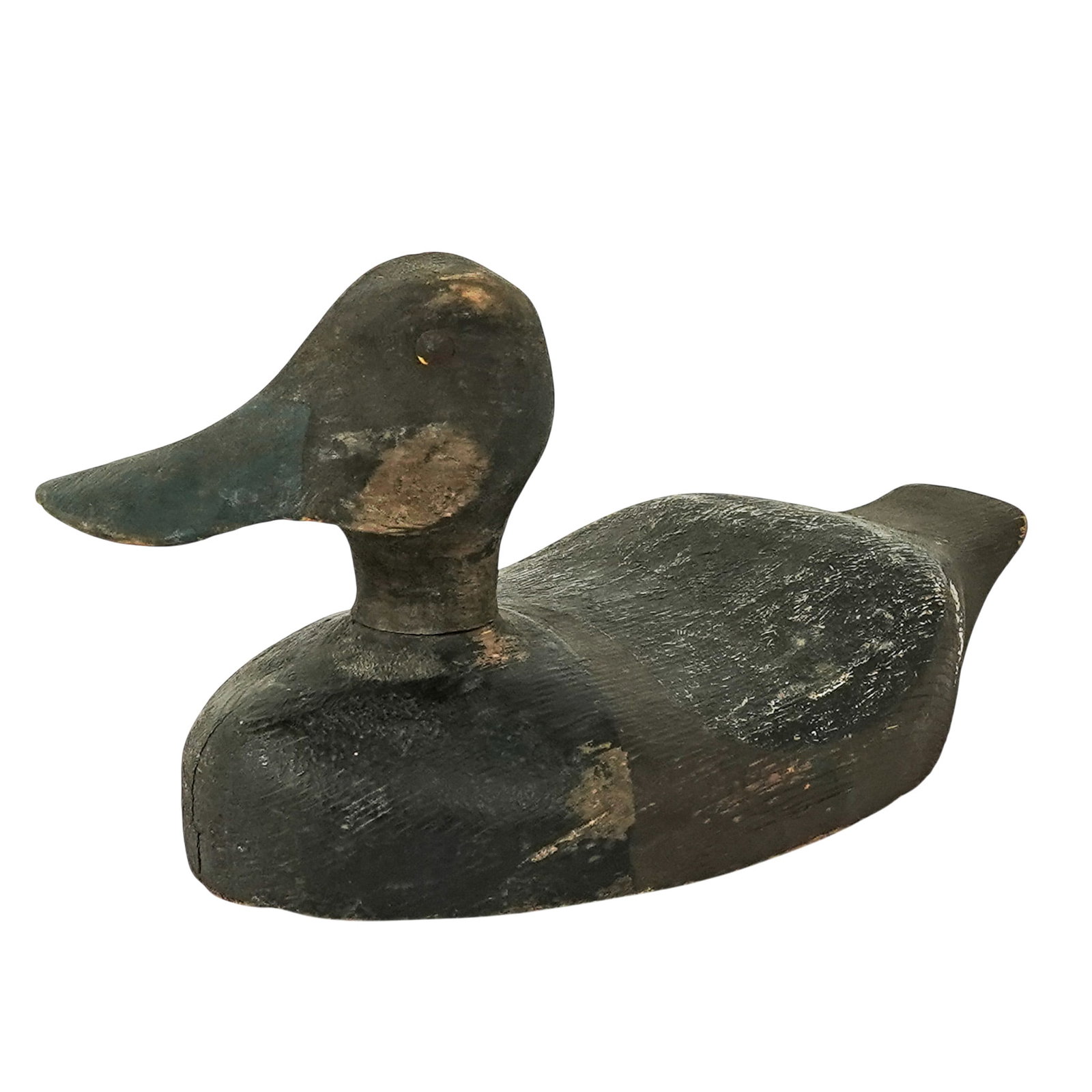 Antique Hand Carved Wood Mallard Duck Decoy: Antique Hand Carved Wood Mallard Duck Decoy Early to Mid 20th Cent., American This is a wonderful example of a hand-carved duck decoy. Its weathered, "working" patina tells a story of seasons spent on