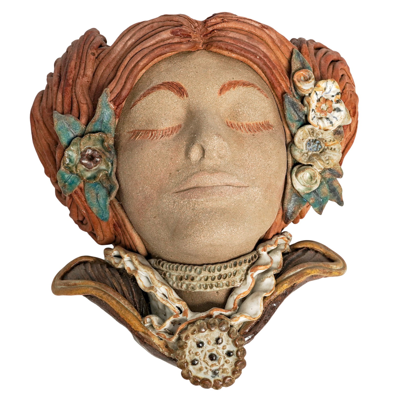 Art Nouveau Inspired Ceramic Wall Mask (1 of 9)