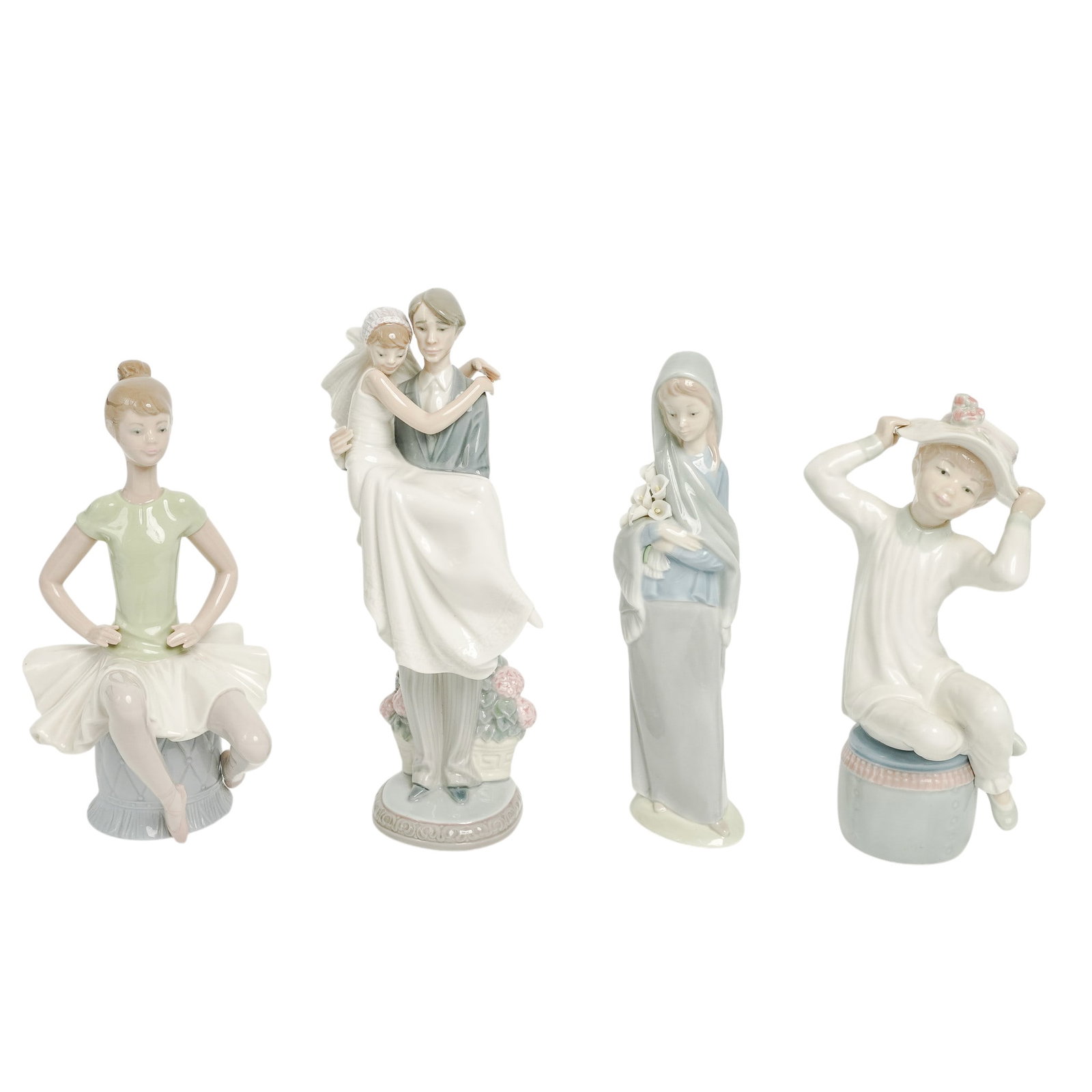 (4 Pcs) Grouping of Lladro Porcelain Figurines (1 of 18)