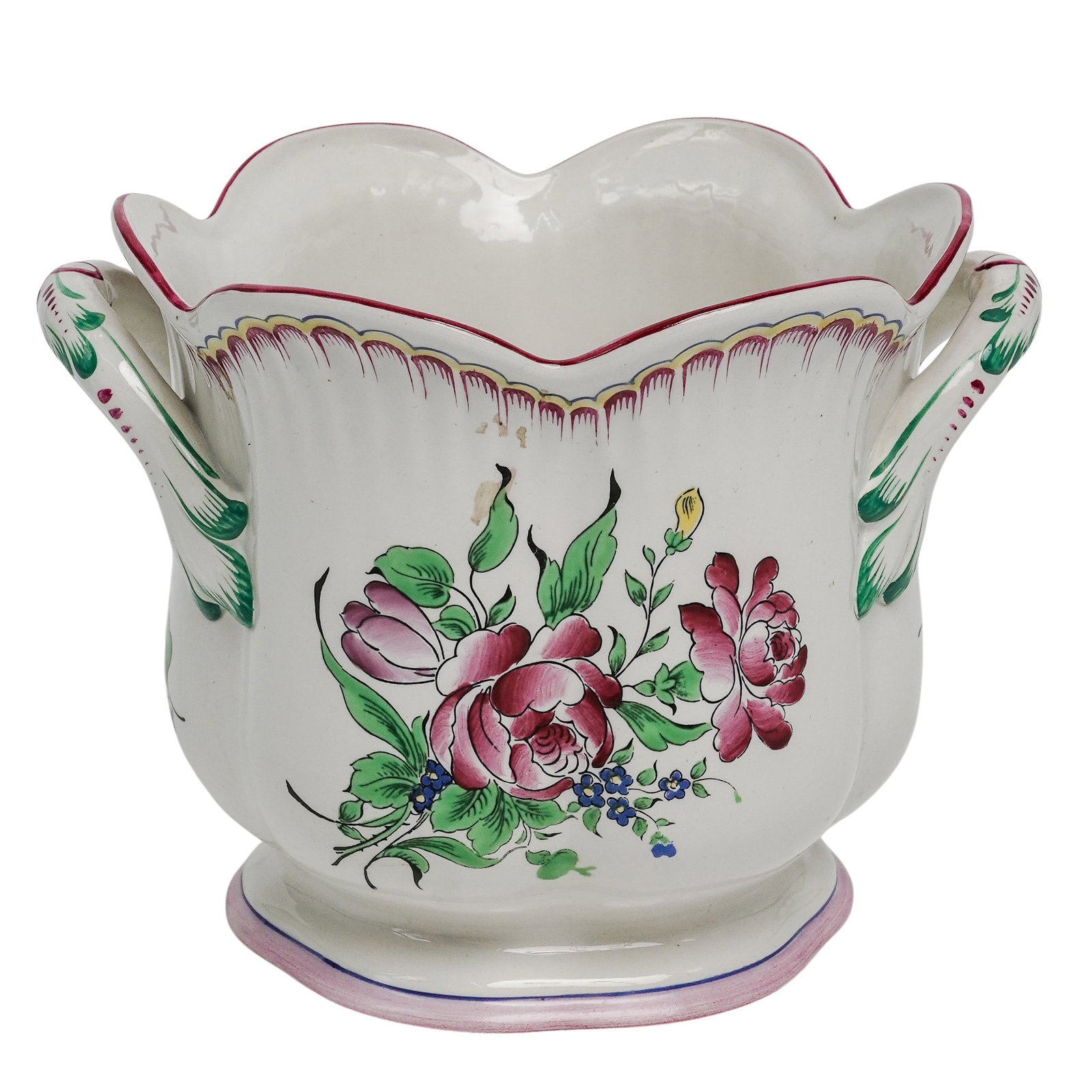 19th-Century Faience Keller & Guerin French Cache Pot (1 of 9)
