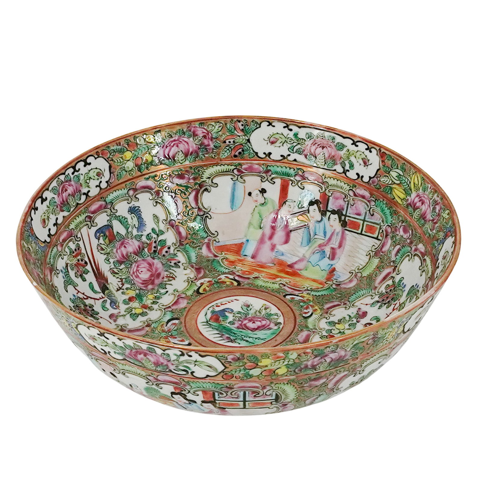 Antique Chinese Rose Medallion Porcelain Bowl (1 of 18)