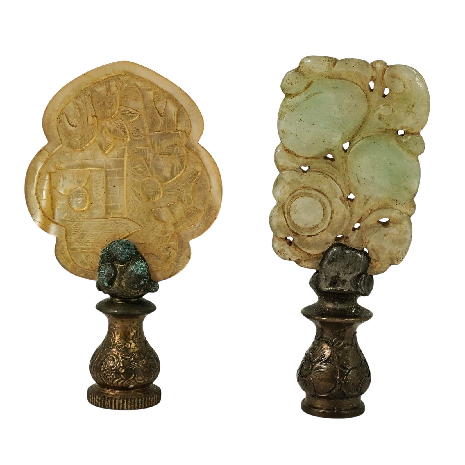 (6pc) Antique & Vintage Lamp Finials Assorted Group - 11