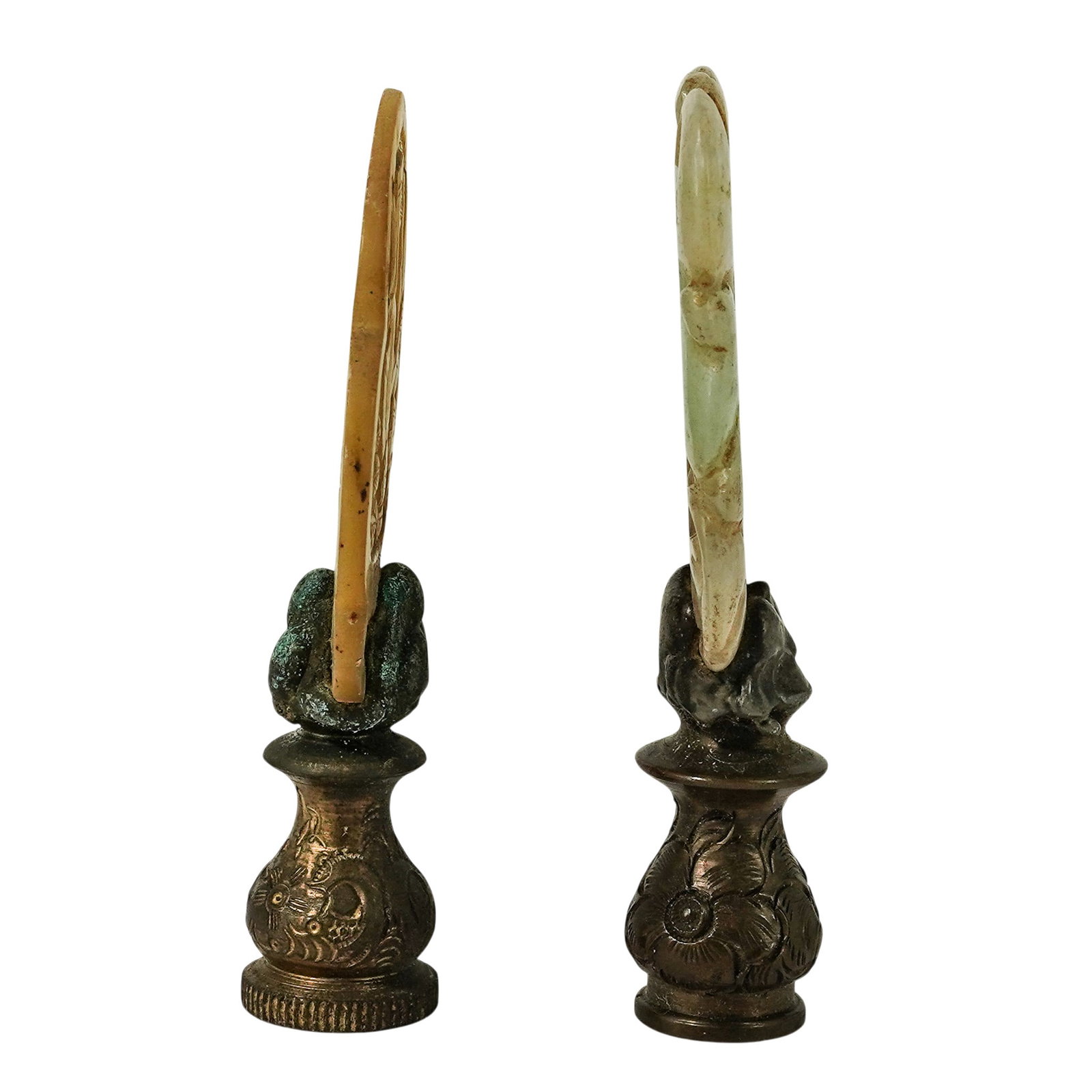 (6pc) Antique & Vintage Lamp Finials Assorted Group - 12