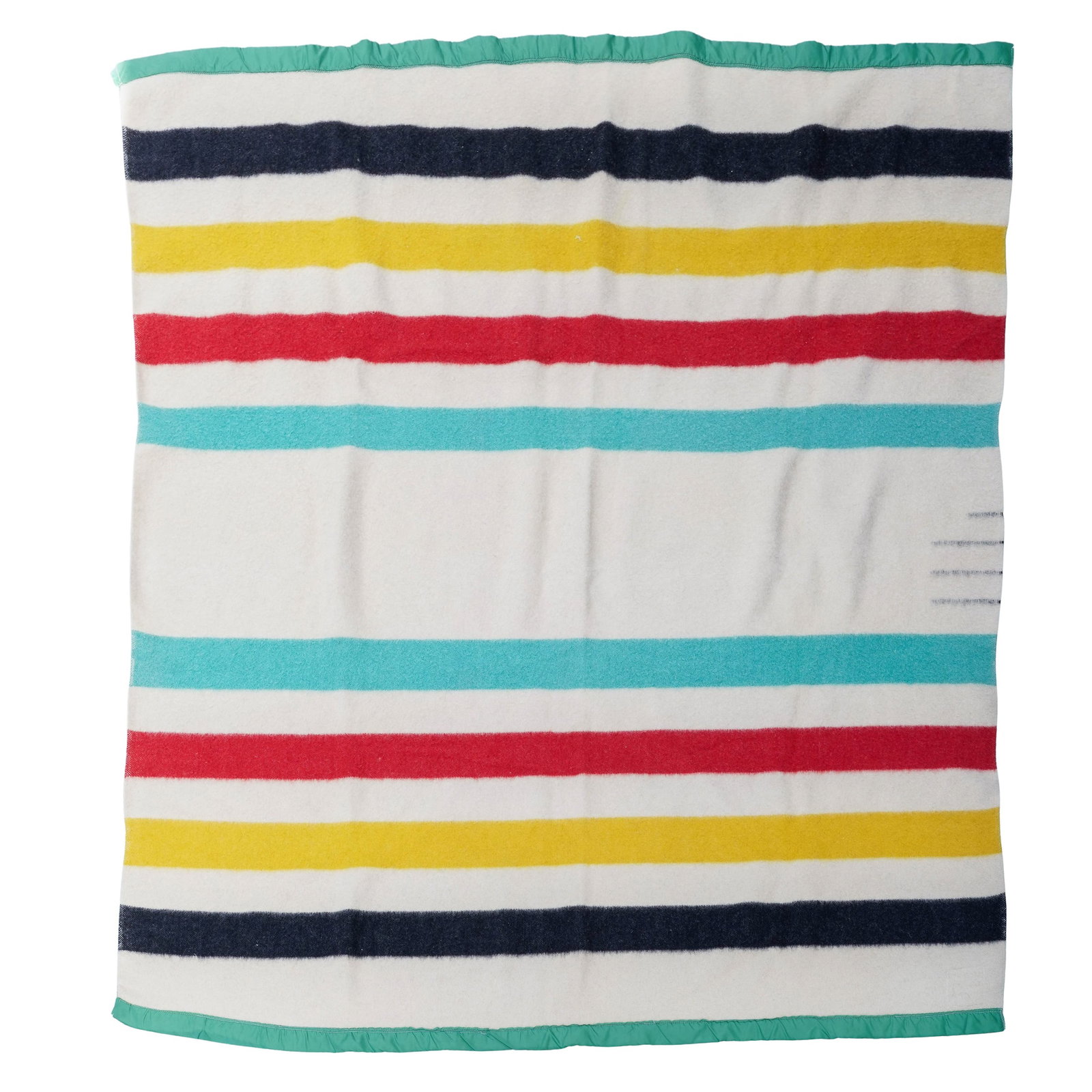 Large Vintage Hudson’s Bay Point Wool Blanket (1 of 7)