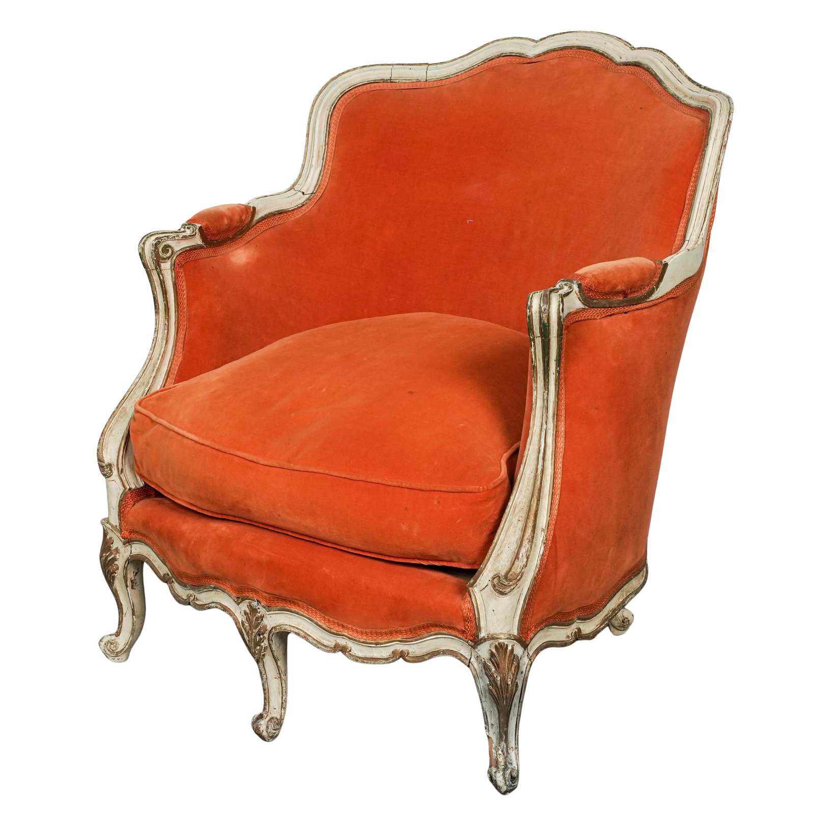 Pair 18th Cent. Wood Upholstered x Maison Jansen Chairs - 3