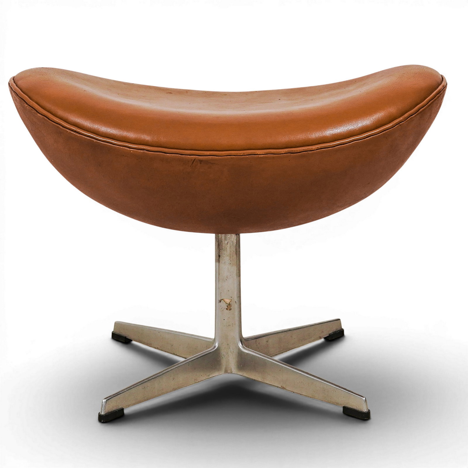 Arne Jacobson "Egg" Stool: Arne Jacobson "Egg" Stool Mid to late 20th century The item in the image is a Model 3127 Egg footstool, designed by Arne Jacobsen in 1958 and manufactured by Fritz Hansen. H 16.25" x W 16" x L 22"