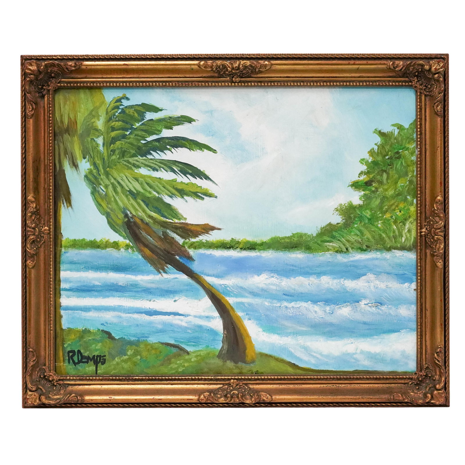 Rodney Demps (American, 1953-2020) Member of Florida Highwaymen Oil on Masonite: Rodney Demps (American, 1953-2020) Member of Florida Highwaymen Oil on Masonite 20th century, USA This Painting is an original work by Rodney Demps, a Hall of Fame artist and member of the renowned Fl