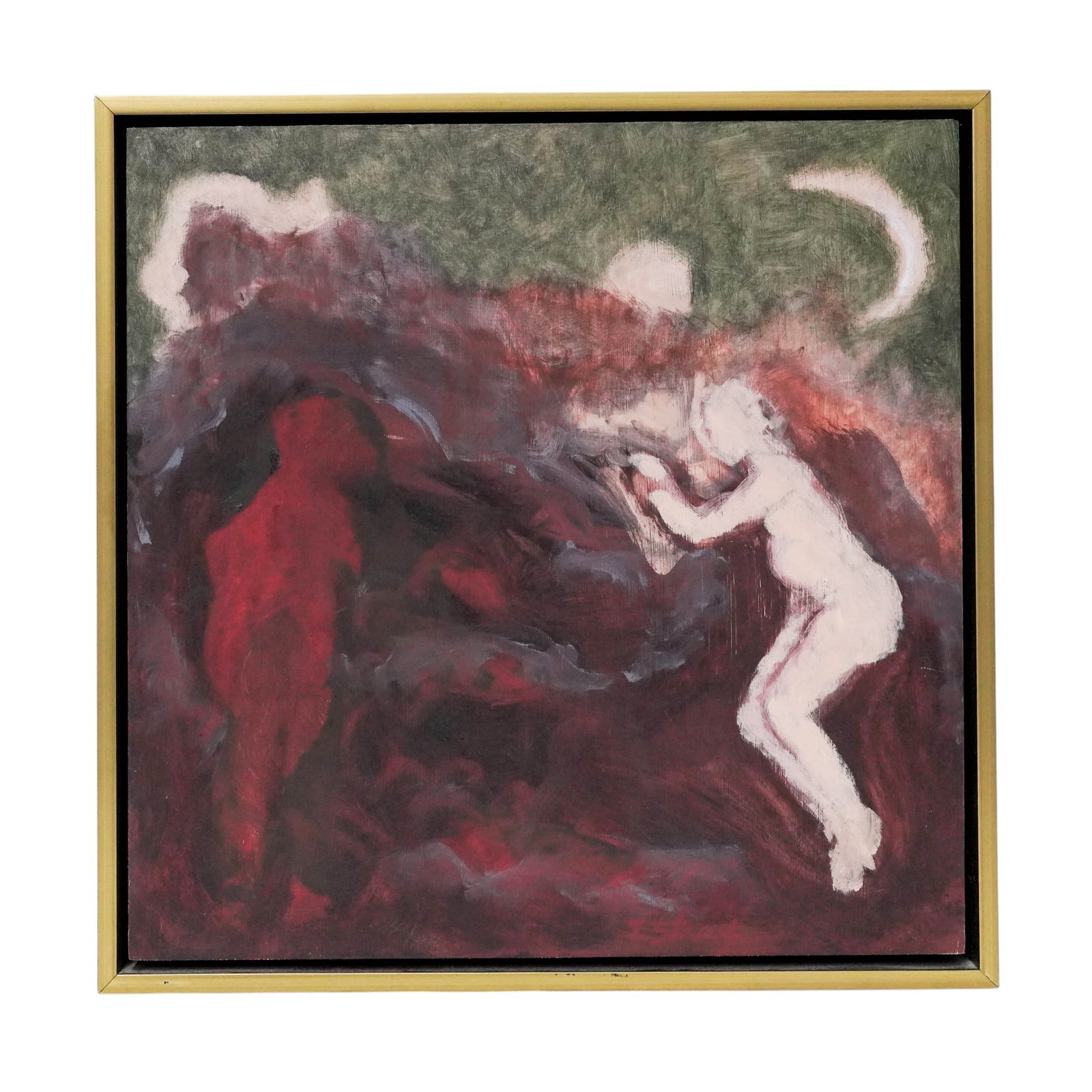 Torlid Stray (Norwegian) Abstract Oil on Artist Panel: Torlid Stray (Norwegian) Abstract Oil on Artist Panel 2006, USA Acrylic on panel by Norwegian-born, NYC artist, Torlid Stray. The piece depicts an ethereal nude figure within an abstract composition i