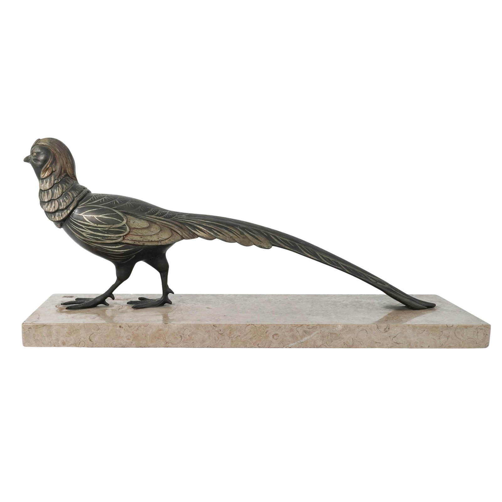 Salvatore Melani (Italian, 1902-1934), Spelter Pheasant Sculpture (1 of 7)