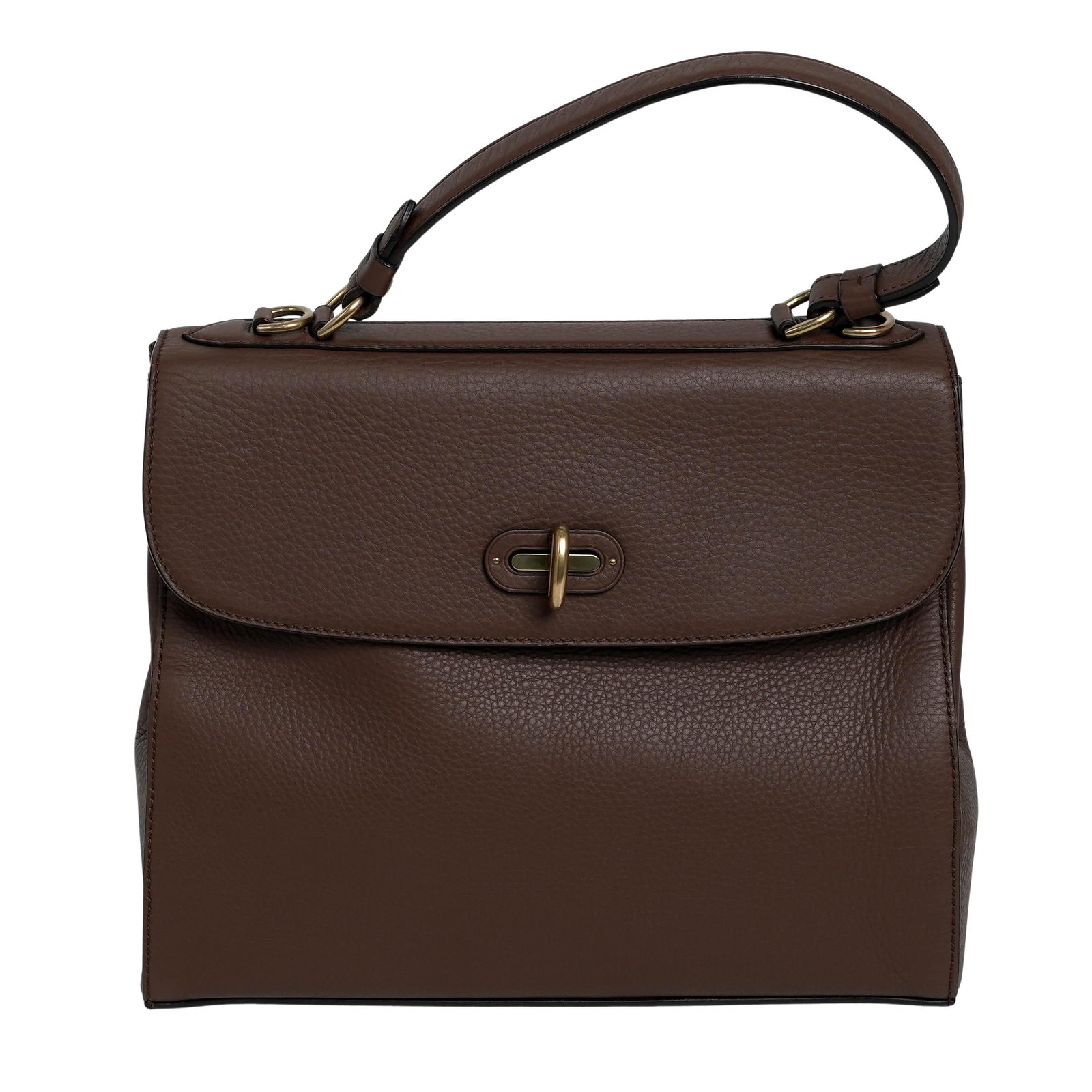 Ralph Lauren Tiffin 33 Leather Handbag: Ralph Lauren Tiffin 33 Leather Handbag 20th century, Italy The "Tiffin 33" leather handbag known for its blend of classic equestrian style and modern minimalist design. The bag is crafted from soft-gr