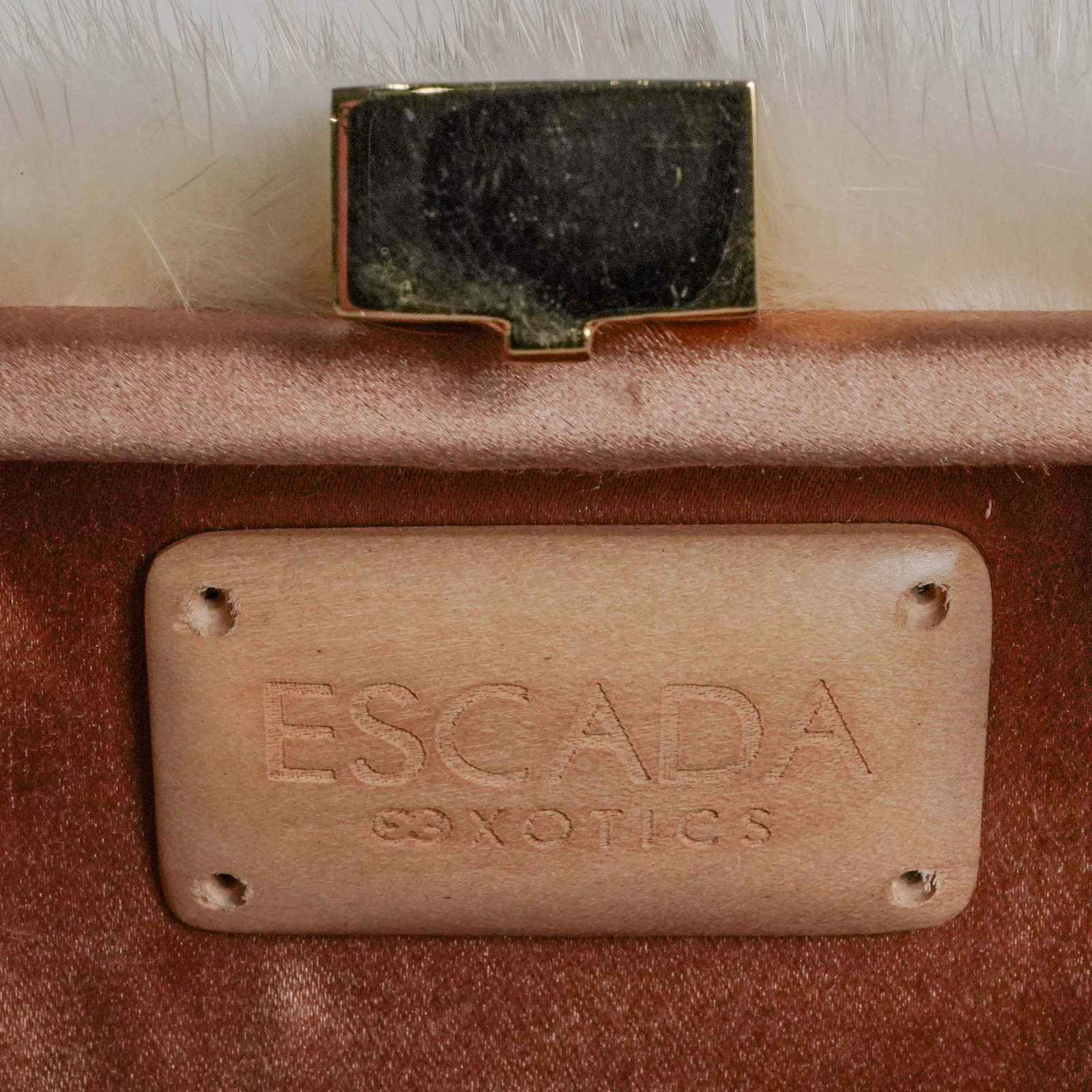 Mini Escada Exotics Mink Shoulder Bag - 8