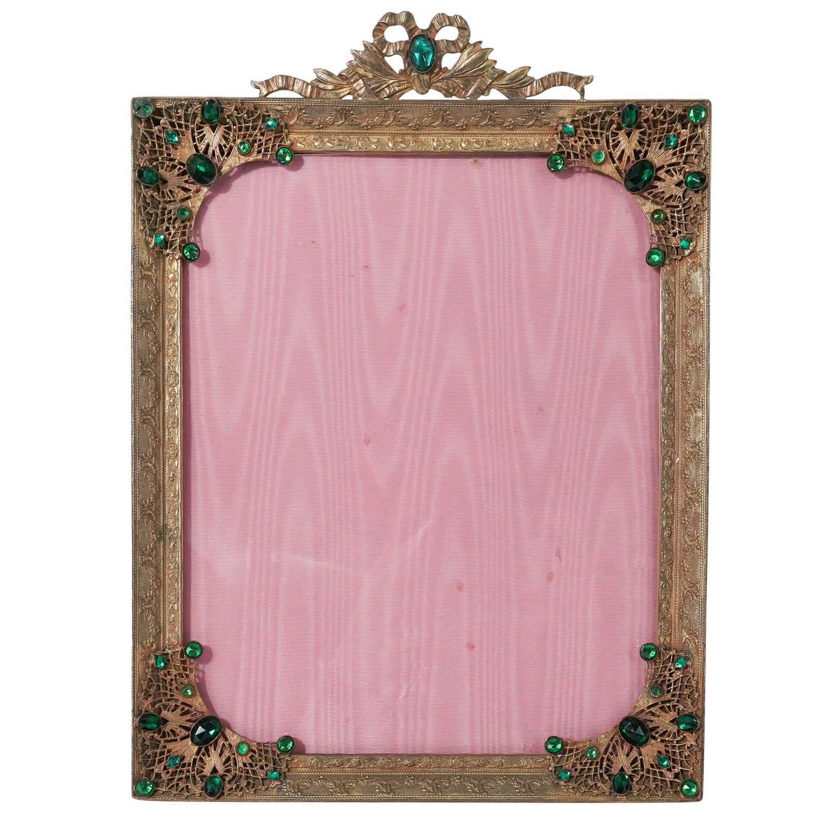 Victorian Jeweled Gilt Brass Picture Frame (1 of 7)