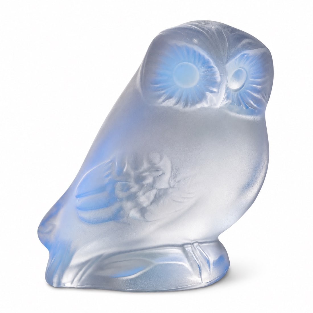Lalique Opalescent Glass Owl Figurine (1 of 4)