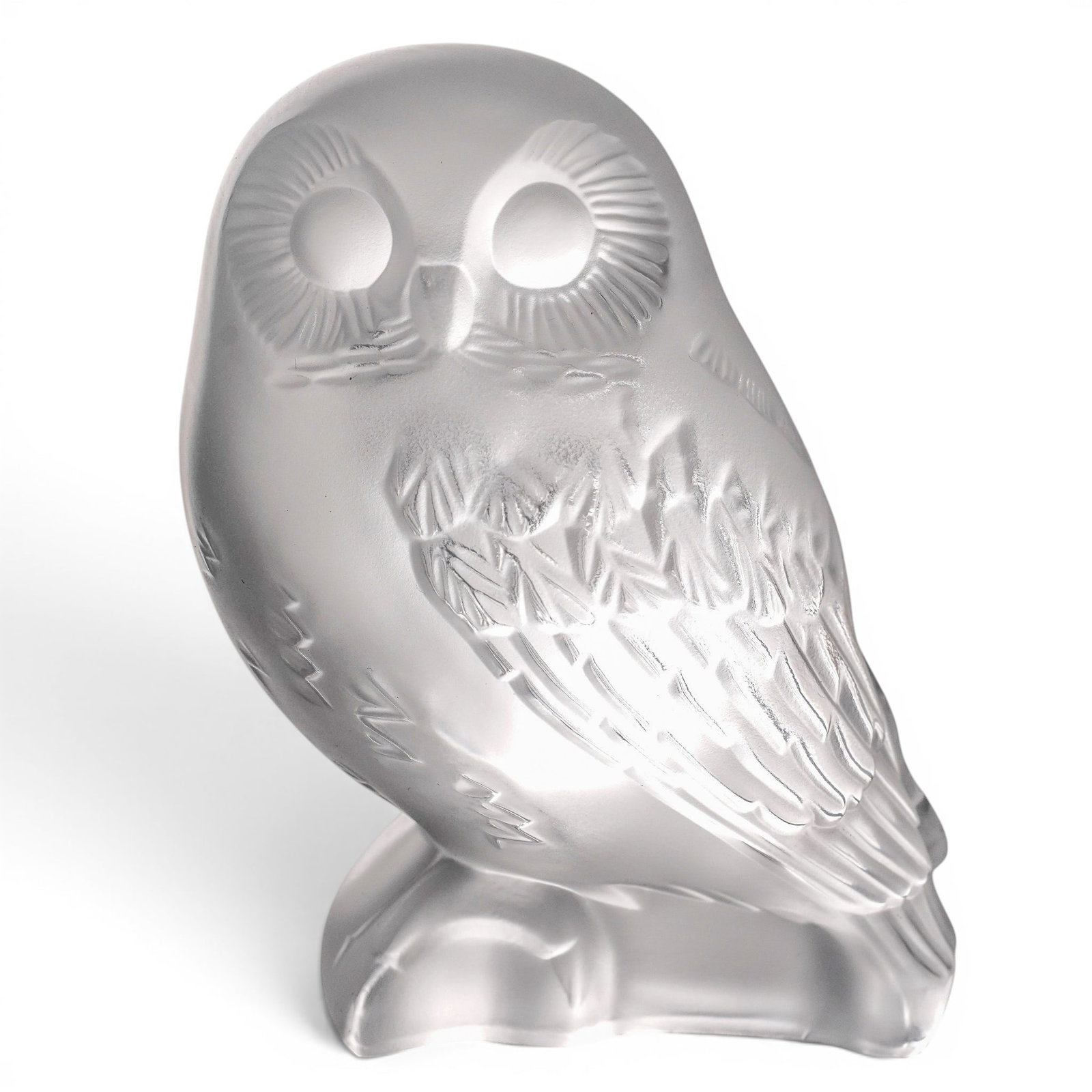 Lalique Shivers Owl Frosted Crystal Sculpture (1 of 9)