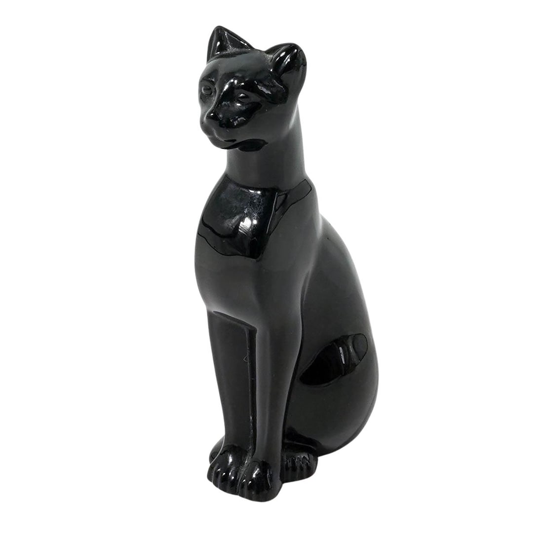 Baccarat Black Crystal Cat Figurine: Baccarat Black Crystal Cat Figurine Mid 20th Cent.,French This is an elegant vintage Baccarat black crystal cat figurine, a classic example of French luxury glassmaking from the 20th century. Part of 