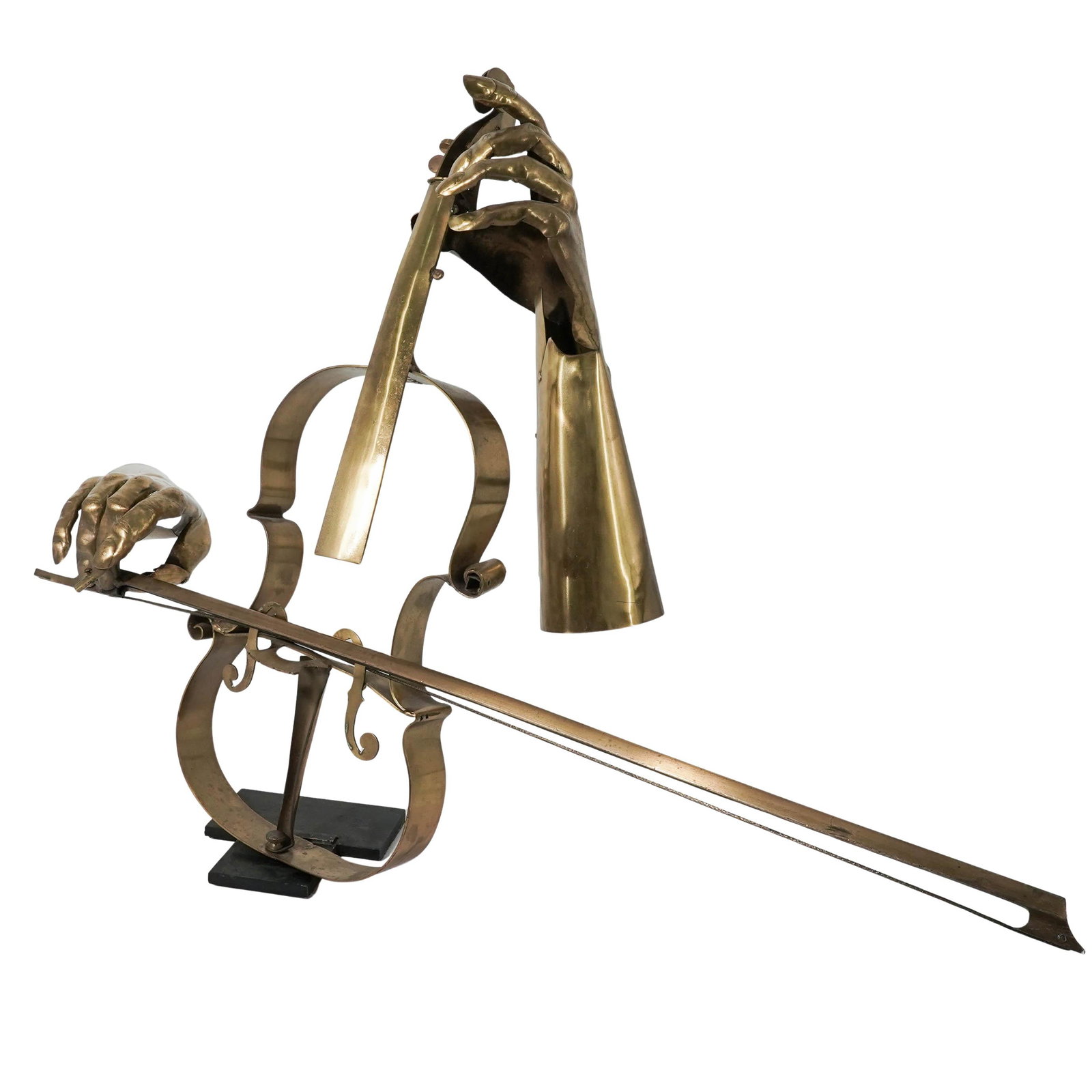 Vintage Arman-Style Contemporary Brass Violin Sculpture (1 of 13)