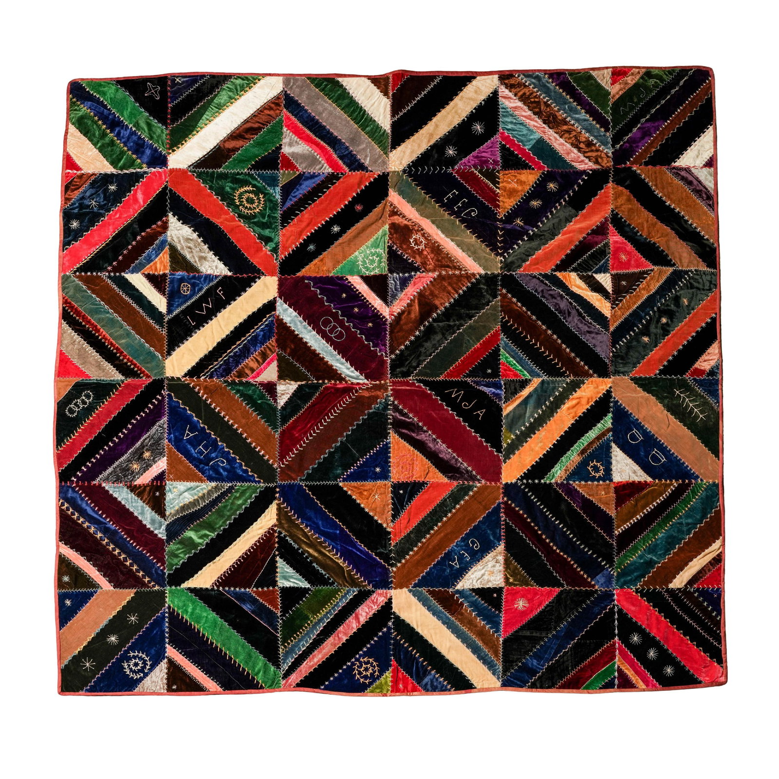 Rocky Mountain Quilt Vintage Velvet & Silk Quilt (1 of 9)