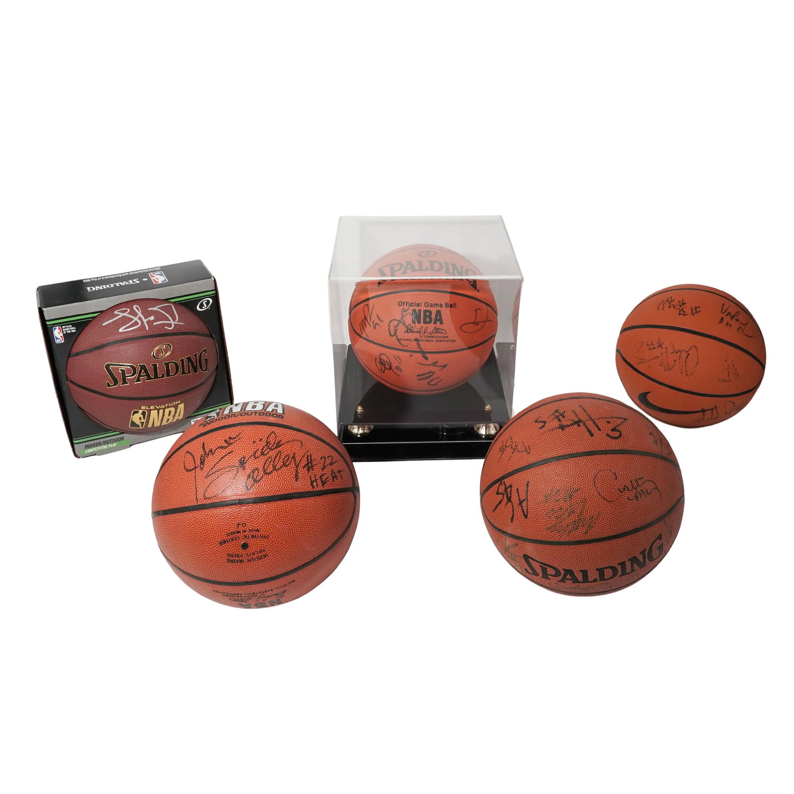 (5 Pc) Lot of NBA Autographed Basketballs (1 of 14)