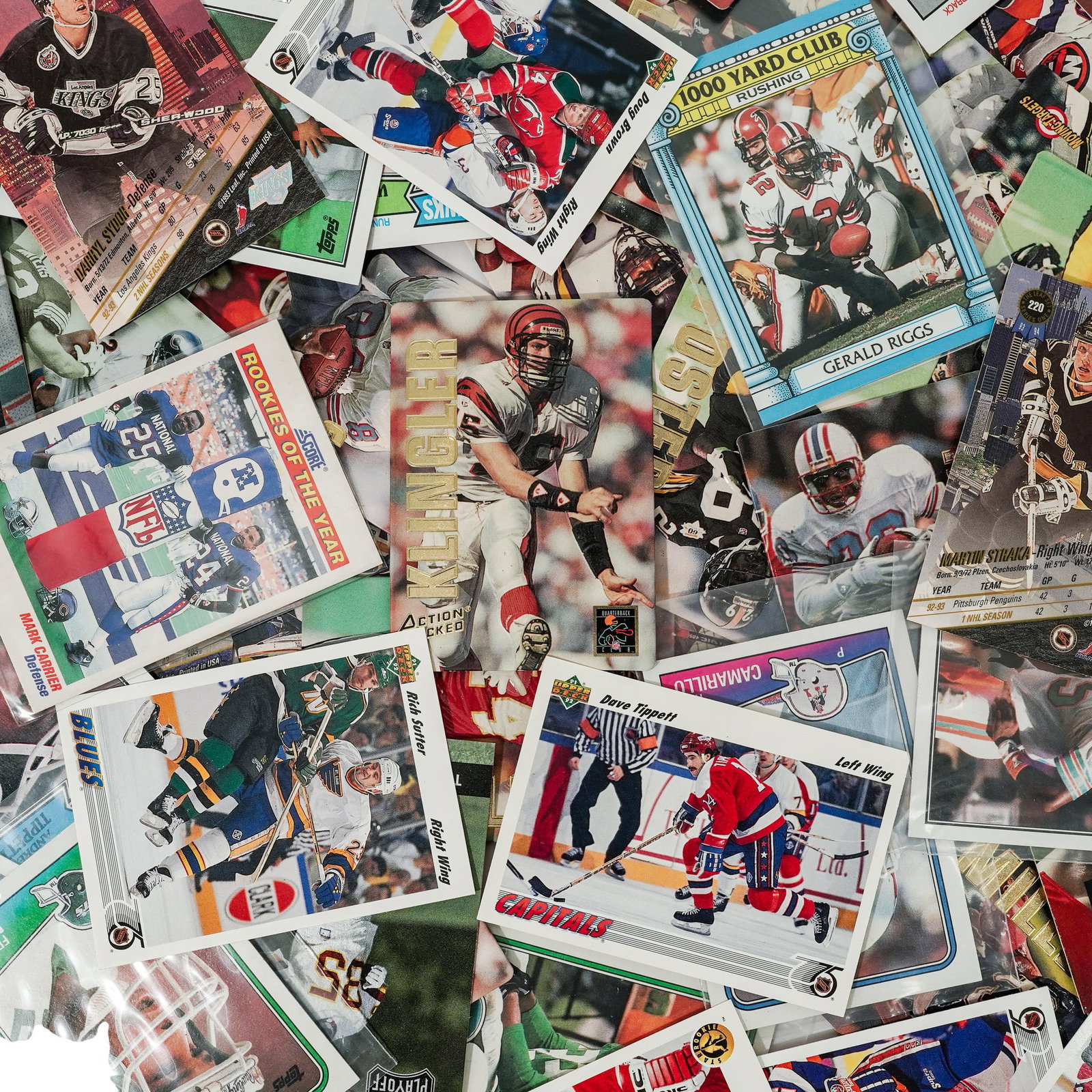 Large Lot Of Vintage Football & Hockey Cards (1 of 11)