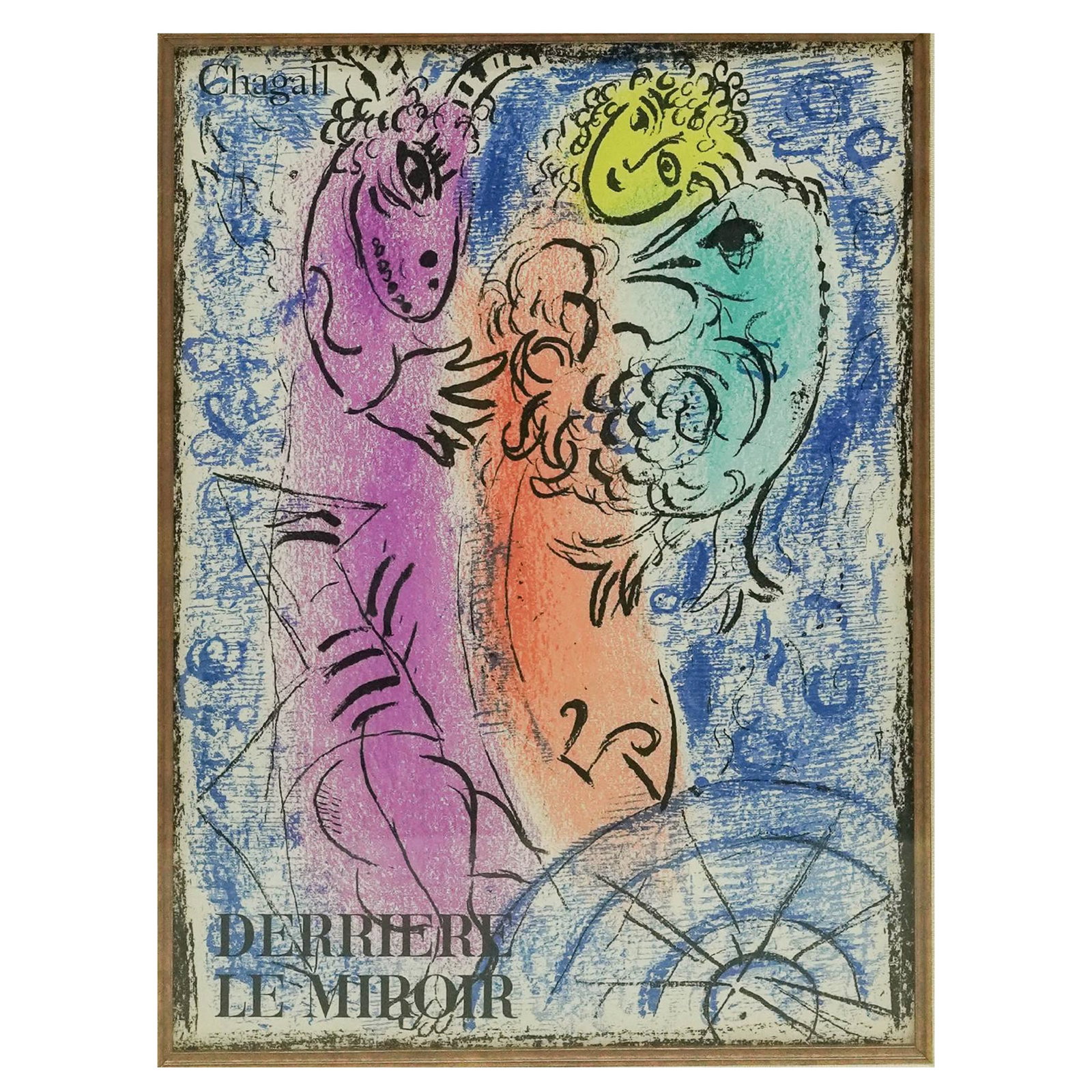 Marc Chagall (French/ Russian, 1887-1985) "Le Piege" Lithograph w/ COA: Marc Chagall (French/ Russian, 1887-1985) "Le Piege" Lithograph w/ COA 20th century, French This specific piece served as the front cover for No. 132 of French Art and Literary jornal Derriere le Mirr