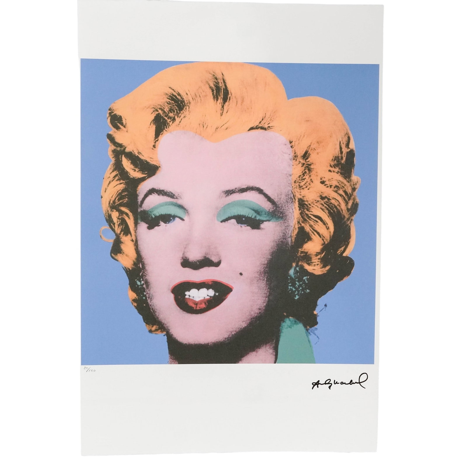 Andy Warhol "Marilyn" Lim. Ed. Offset Lithograph on Arches Paper: Andy Warhol "Marilyn" Lim. Ed. Offset Lithograph on Arches Paper c. 1980-1990, USA Andy Warhol "Marilyn" limited edition offset lithograph on Arches paper produced with cooperation of Leo Castelli Gal