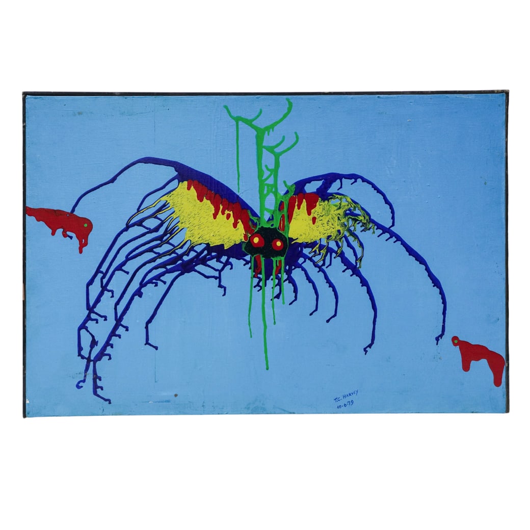 T.C. Harvey Abstract Oil on Canvas Painting (1 of 6)