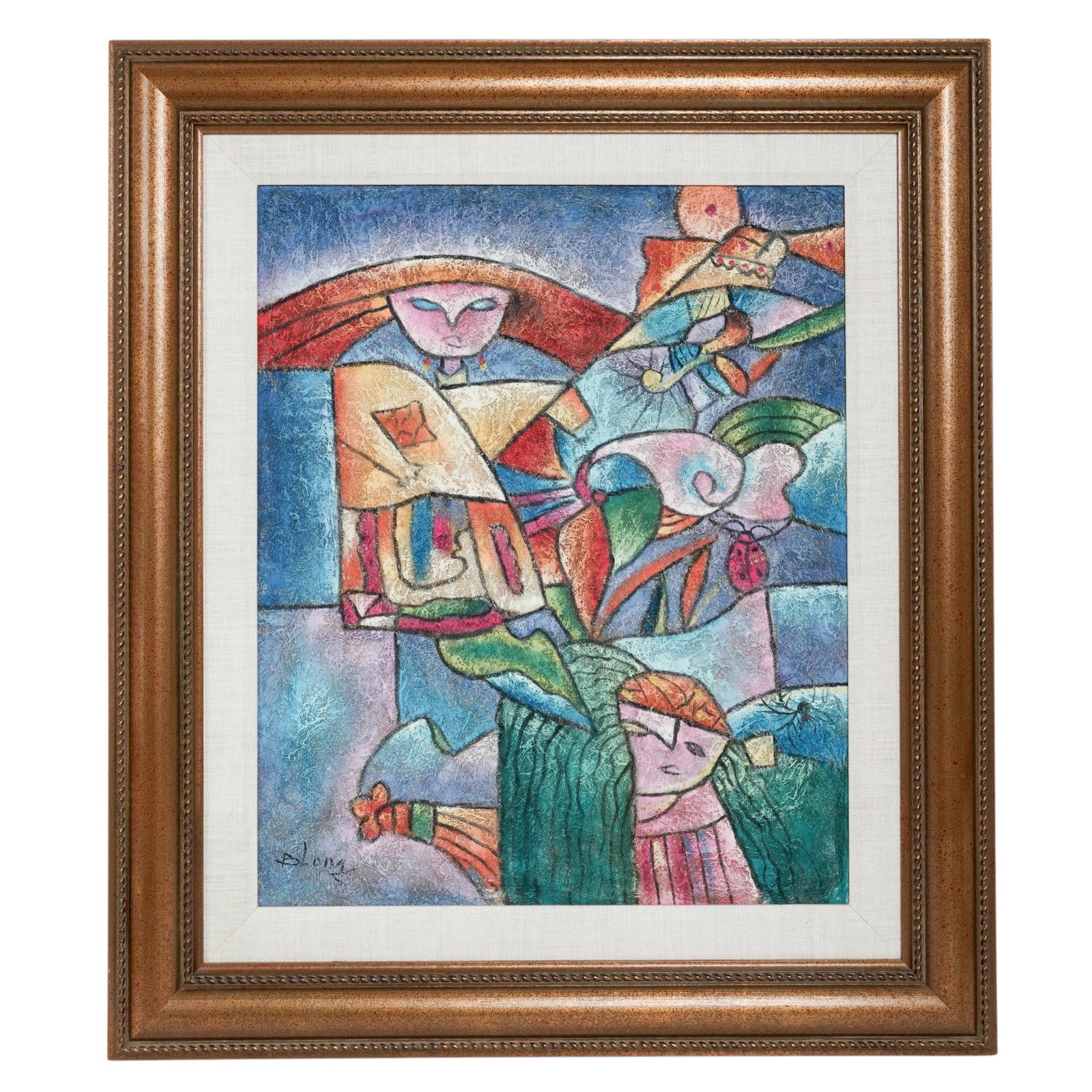 Benjamin (Benyamin) Long (Israeli, 1945-) 'Spider Abstract', Mixed Media on Canvas (1 of 11)
