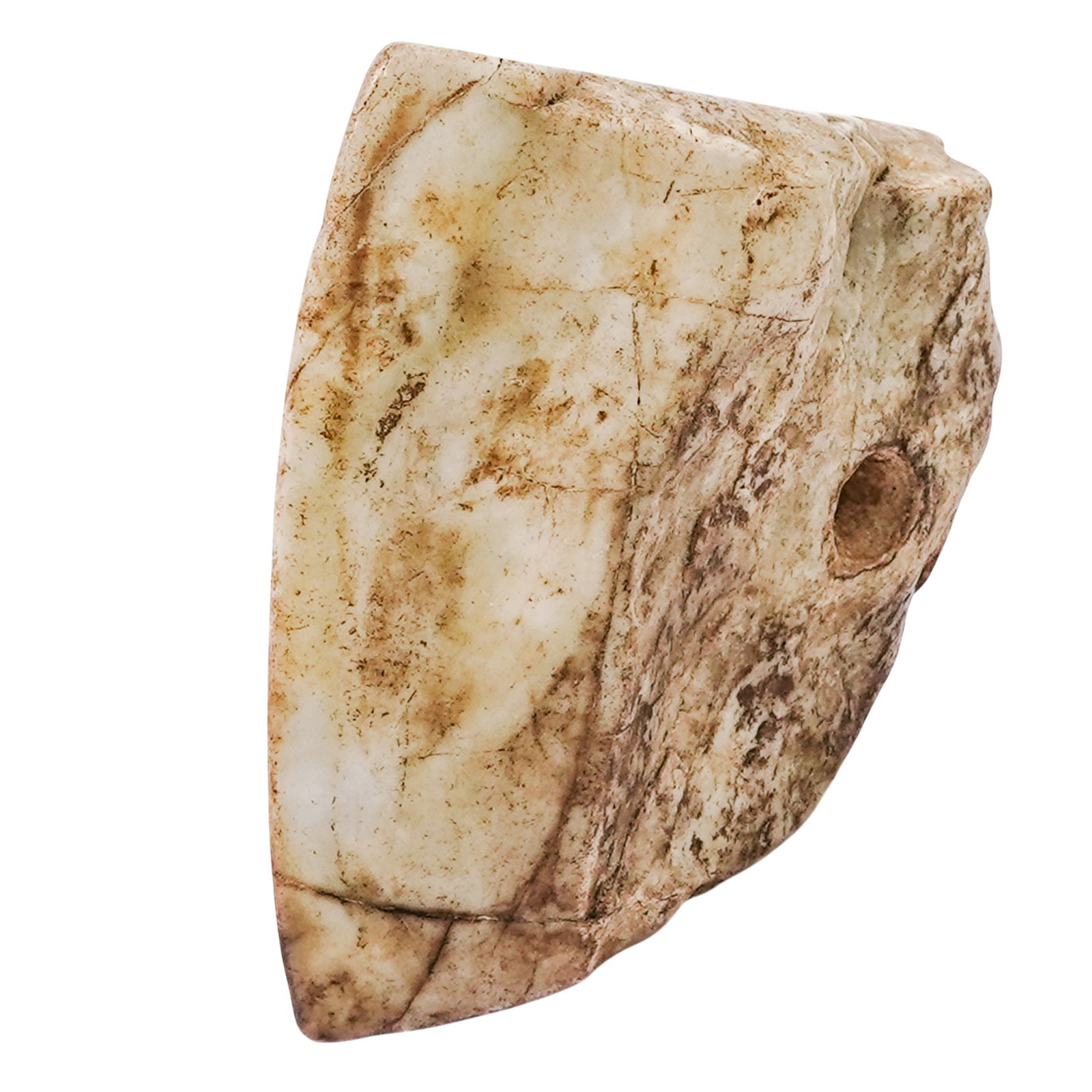 Chinese Liangzhu Culture White Nephrite Jade Axe Head (1 of 8)