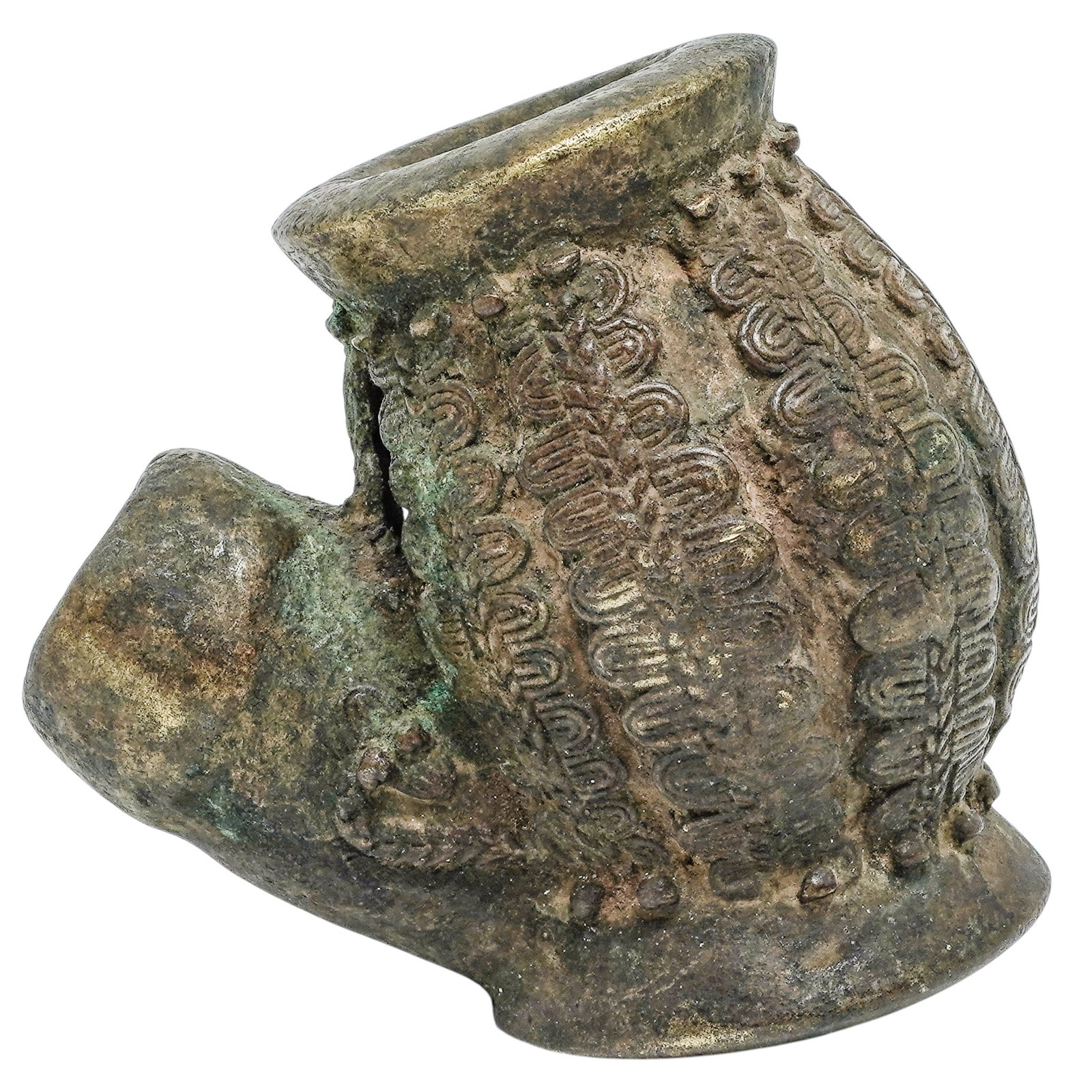 Antique Gurunsi Cast Bronze Pipe Head (1 of 9)