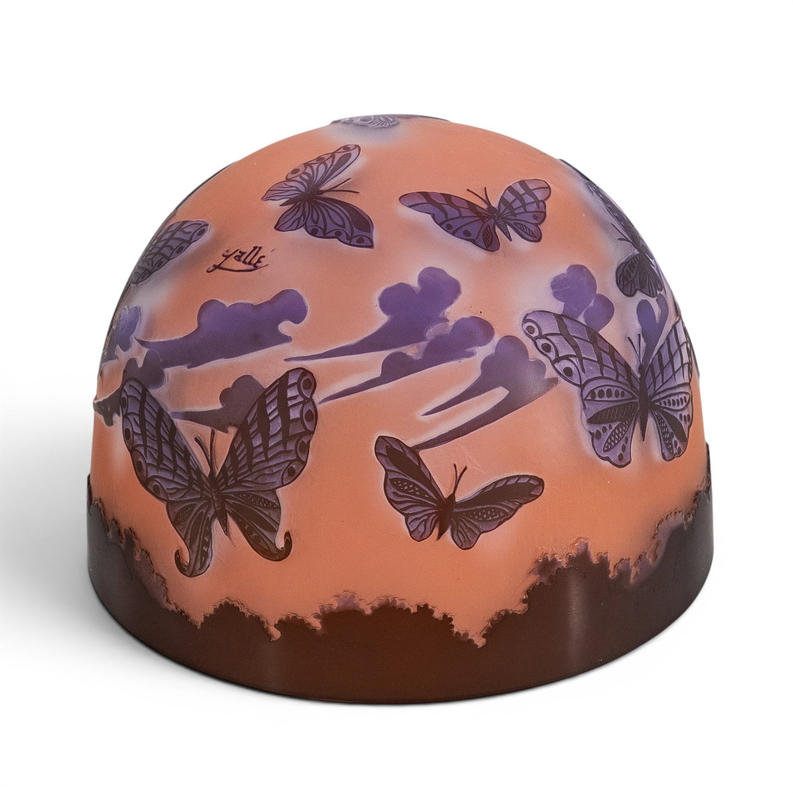 French Galle Style Cameo Glass Lamp Shade (1 of 13)