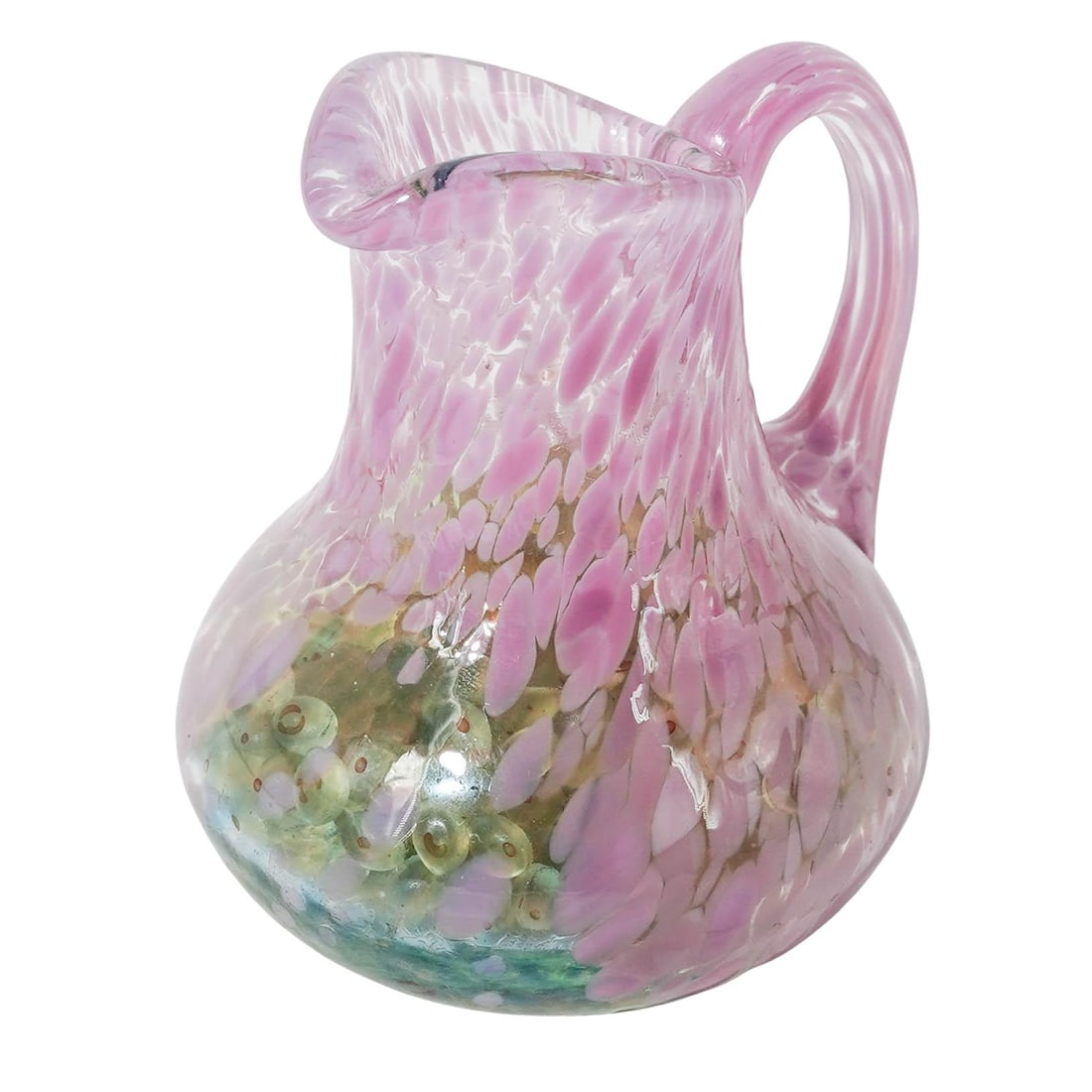 Kosta Boda x Ulrica Vallien Miniature Art Glass Pitcher: Kosta Boda x Ulrica Vallien Miniature Art Glass Pitcher Mid-Late 20th Century, Sweden. Kosta Boda Miniature Art Glass Pitcher, designed by Ulrica Vallien, of rounded form with applied handle and flare