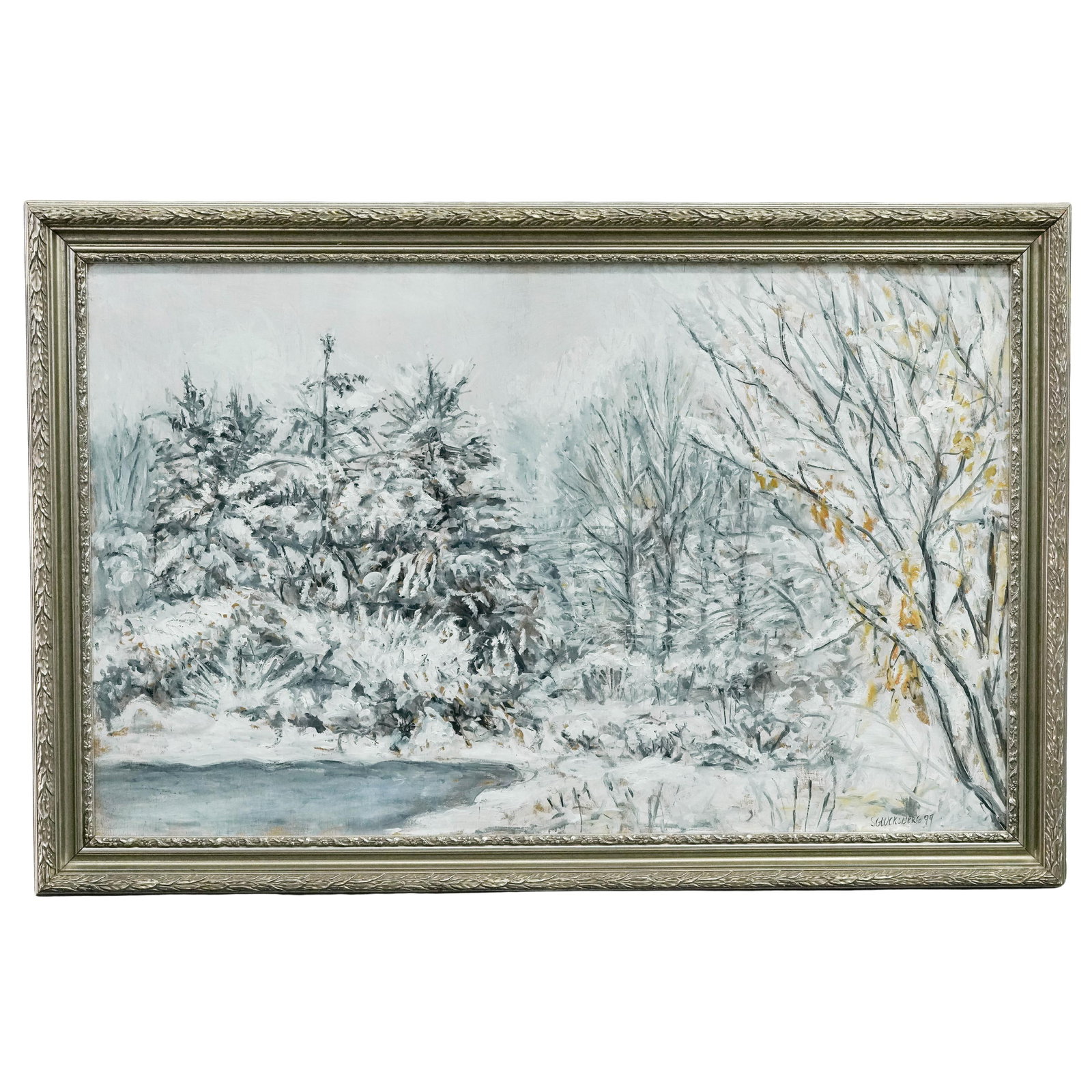 Steven Glucksberg (American), Winter Landscape, Oil on Wood Panel (1 of 10)