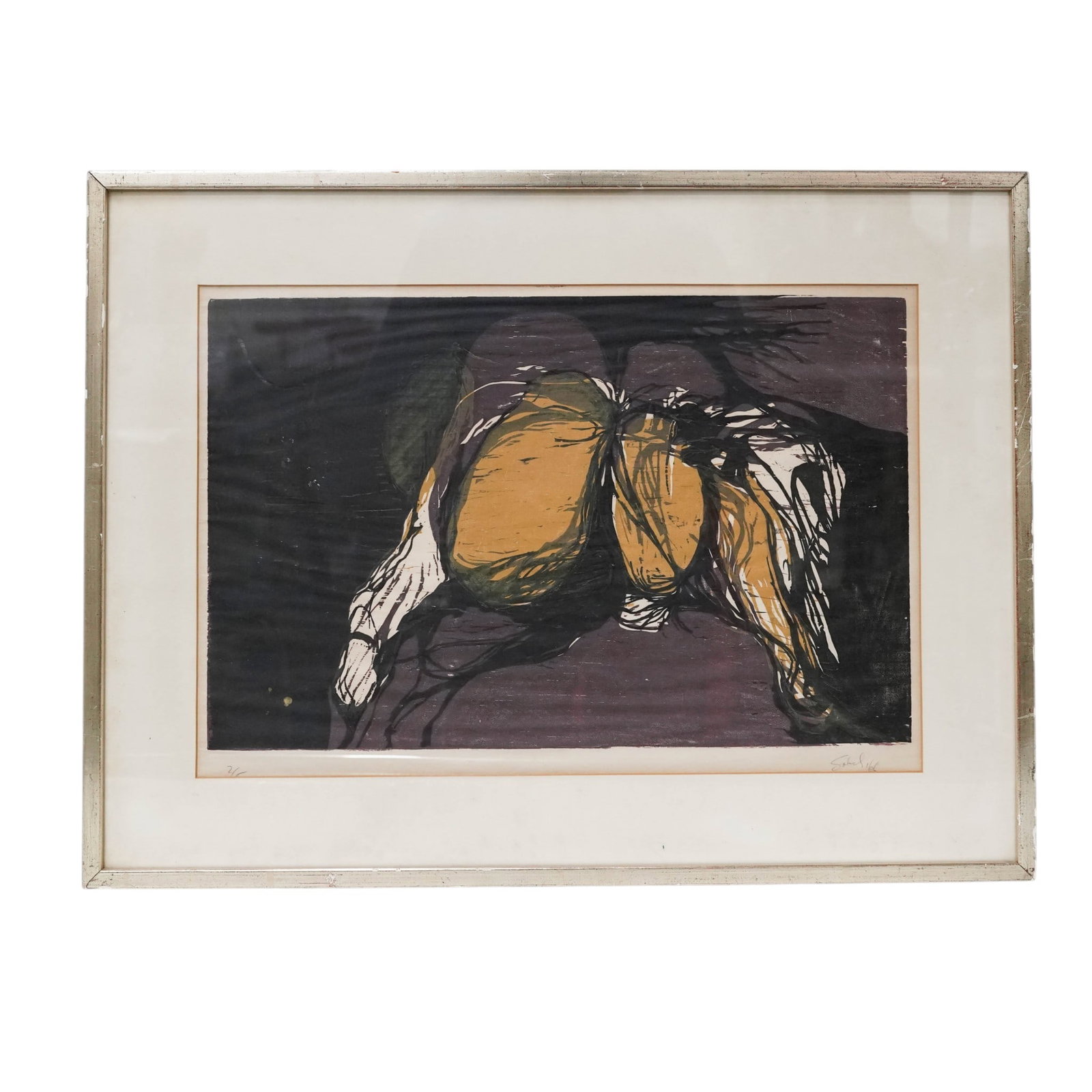 Janet Sobel (American, 1893-1968), Abstract Lithograph: Janet Sobel (American, 1893-1968), Abstract Lithograph 1966, USA Janet Sobel (American, 1893–1968), abstract lithograph depicting an expressive organic composition in purple, yellow, black, and crea