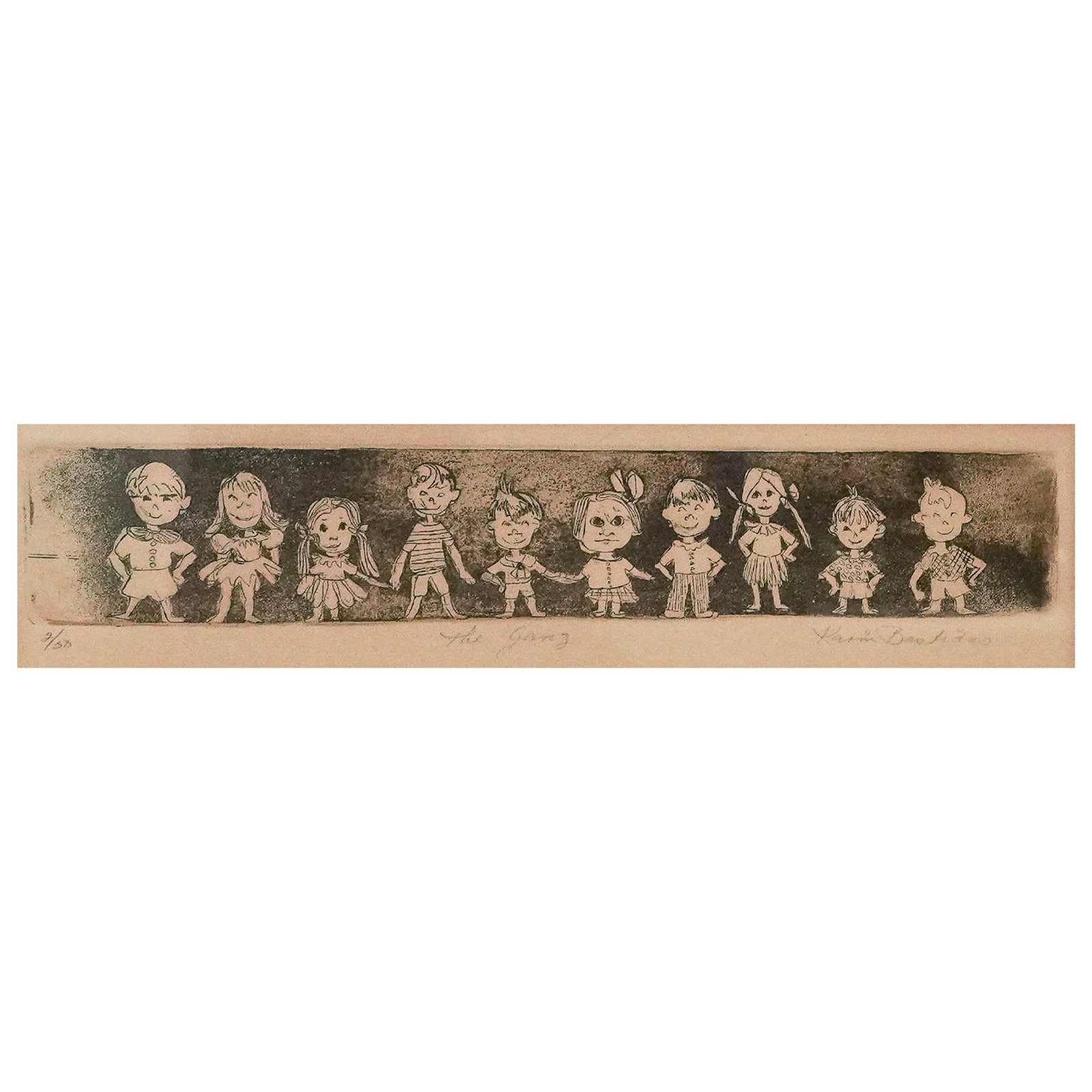 Karin Bastidas 'The Gang' Etching on Paper (1 of 11)