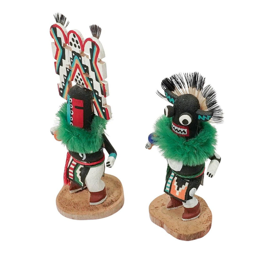 (2 Pc) Signed Hand-Carved Kachina Dolls (1 of 11)