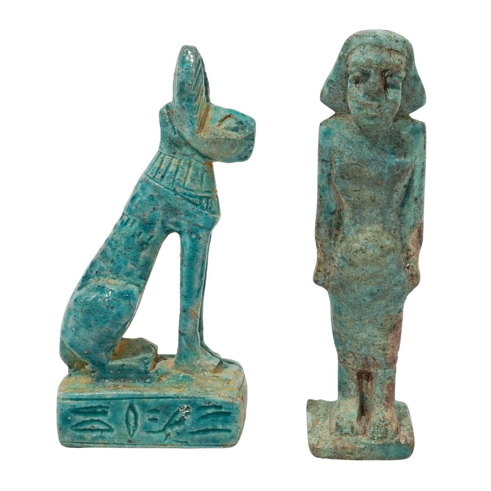 (2 Pc) Egyptian Faience Figures - 3