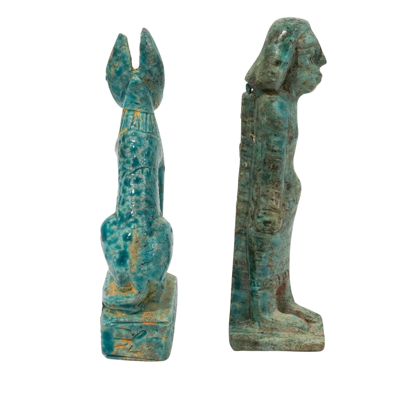 (2 Pc) Egyptian Faience Figures - 4