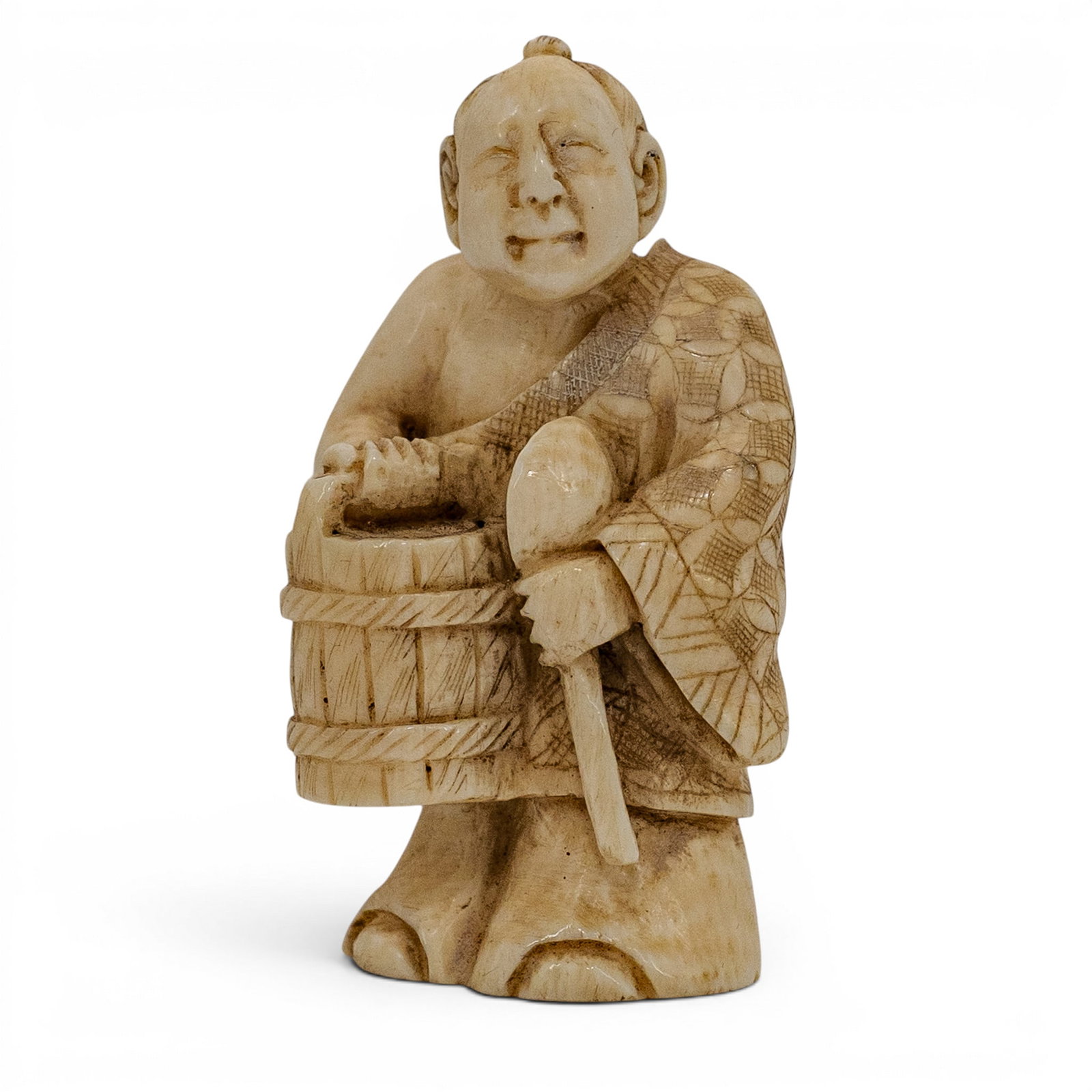 (3 Pcs) Carved Bone Netsuke Figure Set - 2