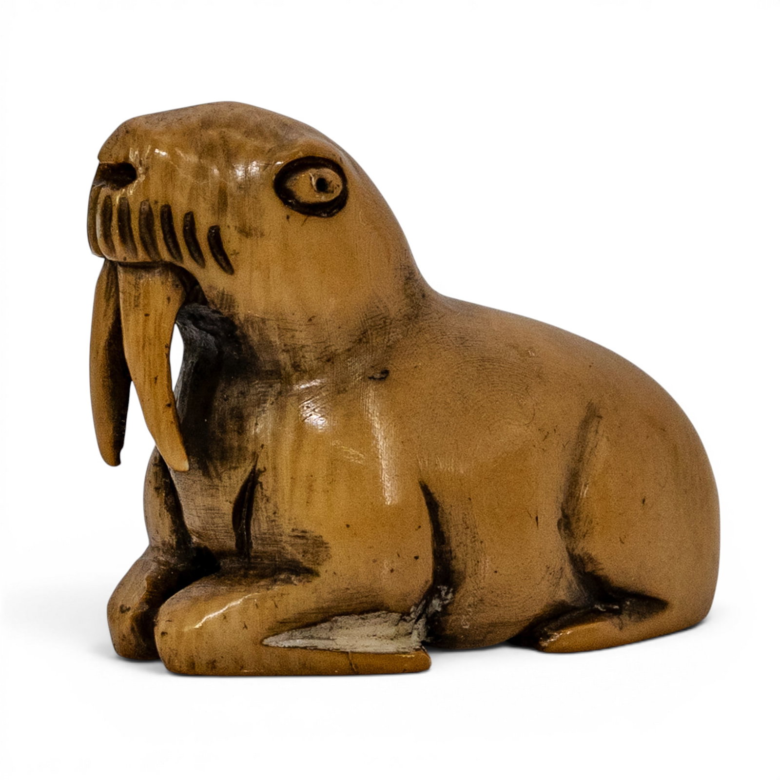 (3 Pcs) Carved Bone Netsuke Figure Set - 3