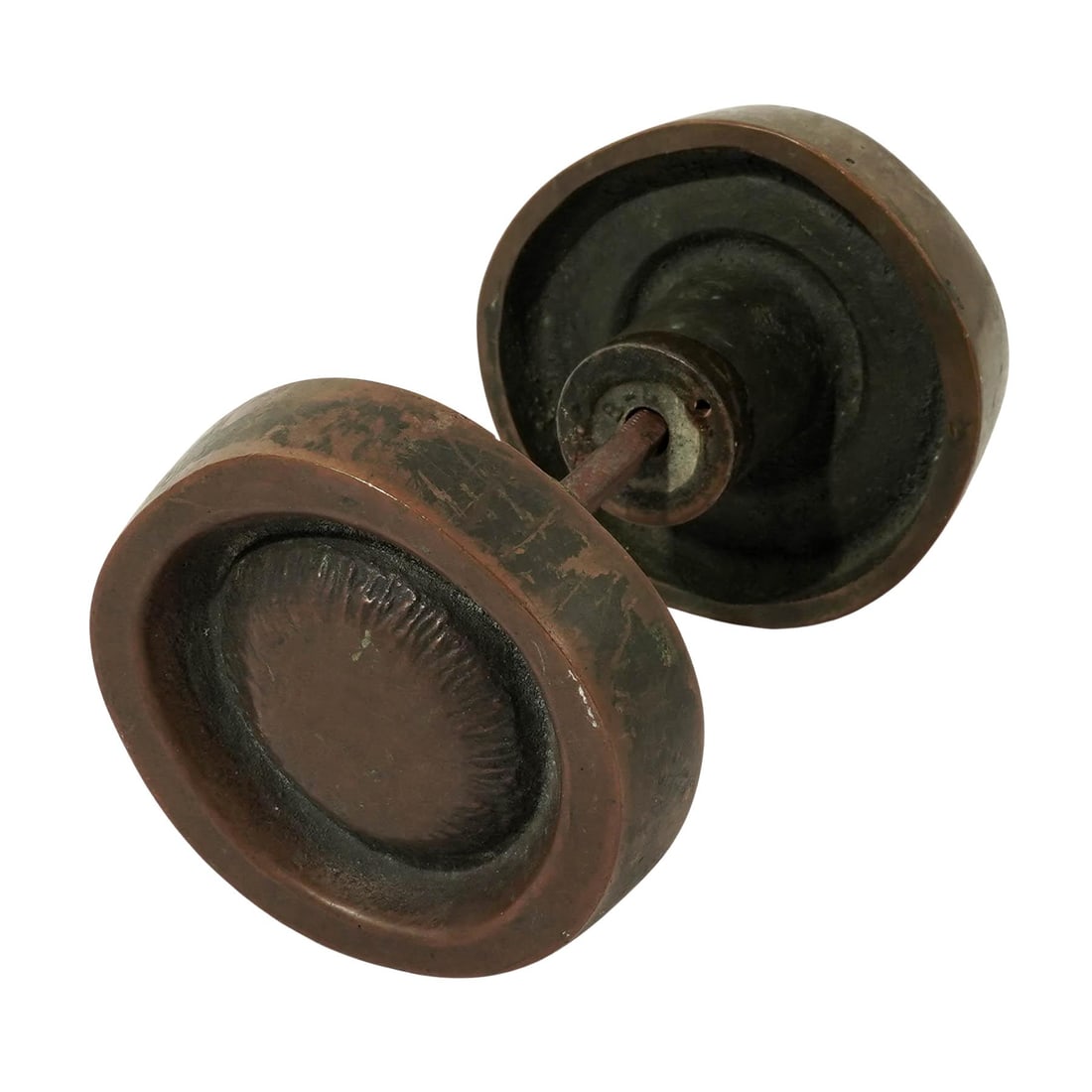 Vintage Brutalist Bronze Door Handle: Vintage Brutalist Bronze Door Handle Circa 1960-1970 This is a massive vintage Brutalist cast bronze door handle, a striking piece of architectural hardware.This oversized push-pull handle features a 