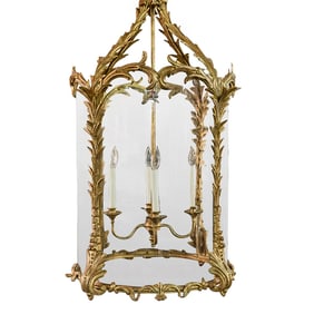 George III Style Gilt Bronze Chandelier