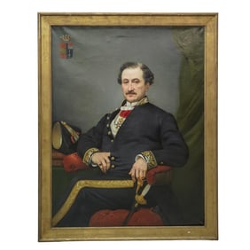 Gustave Delhumeau (French, 1836-1911) Oil On Canvas Portrait Painting