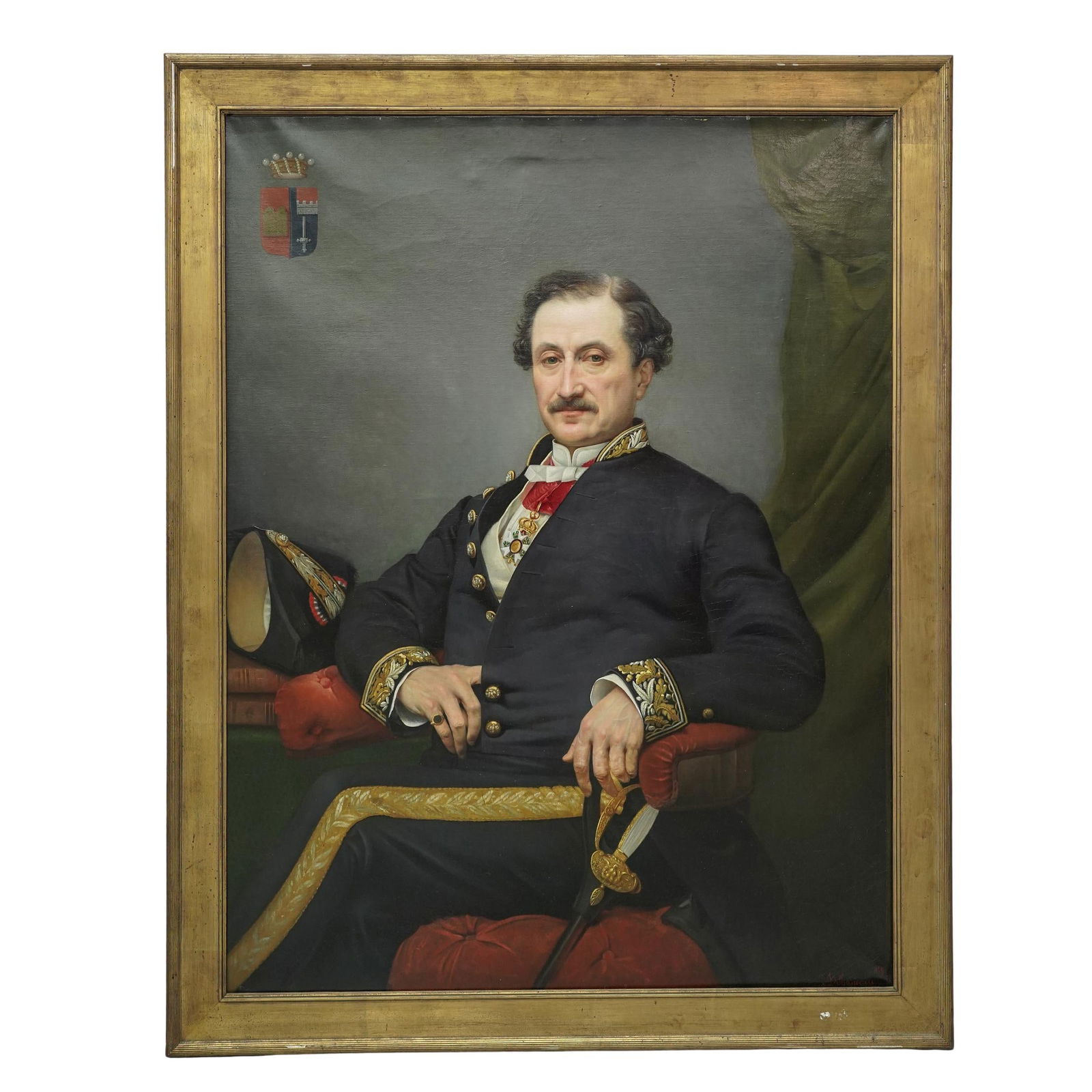 Gustave Delhumeau (French, 1836-1911) Oil On Canvas Portrait Painting (1 of 7)