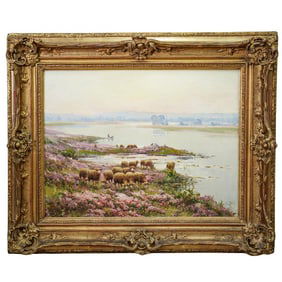 Edouard Pail (French, 1851-1916) Pastoral Oil Painting