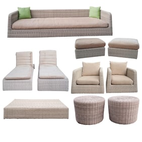 (10 pcs) Janus et Cie Woven Patio Furniture
