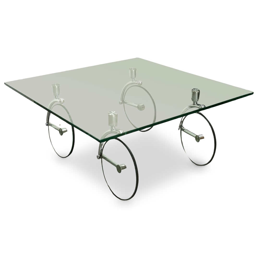 Gae Aulenti For Fontana Arte "Bicycle Tour" Glass Table (1 of 4)