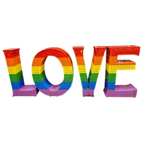 Laura Kimpton (B. 20th C.) Three Foot "LOVE" Pop Art Sculpture